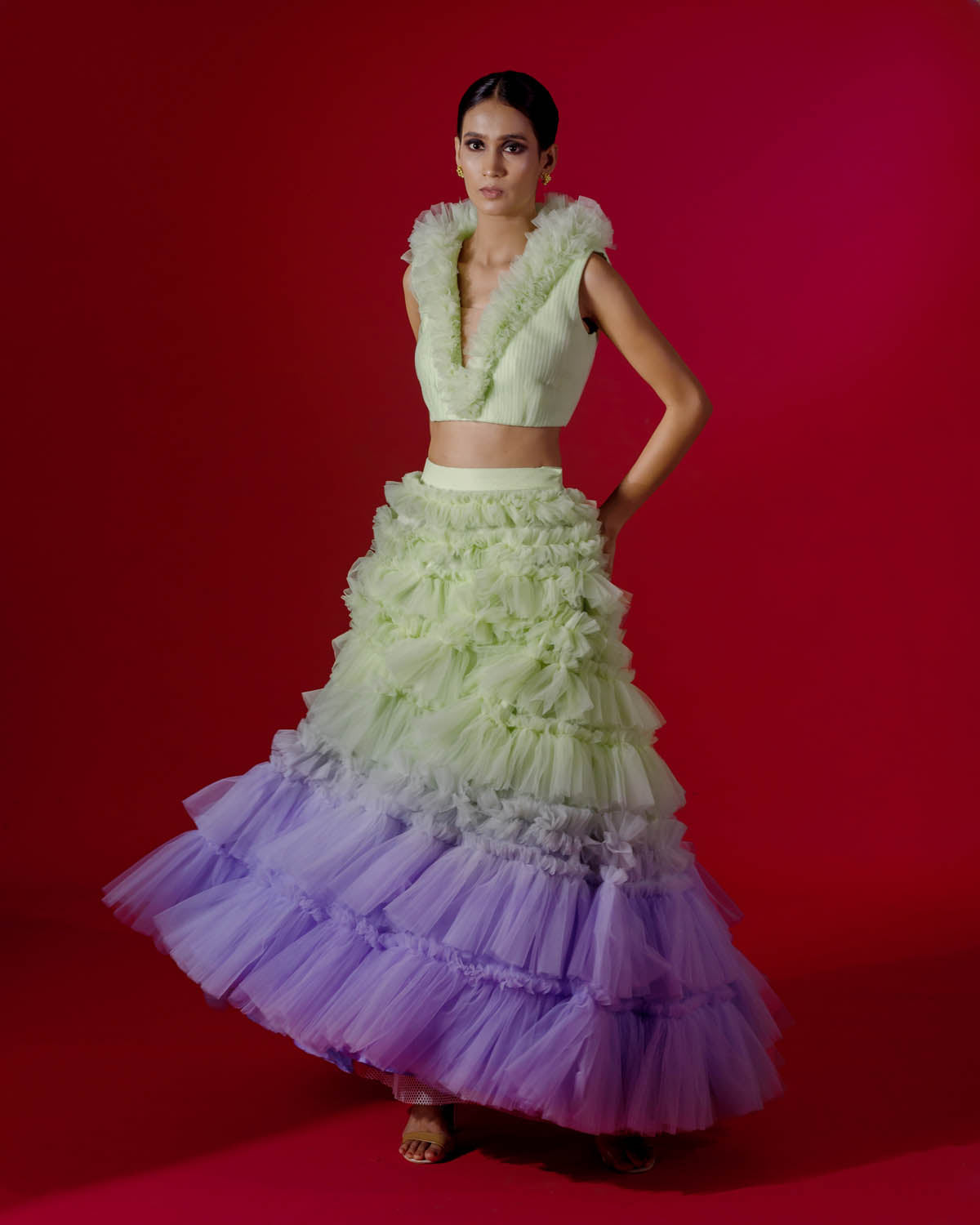 Calypso Ruffled Skirt Set
