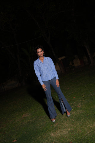 Azure Denim Pant Set