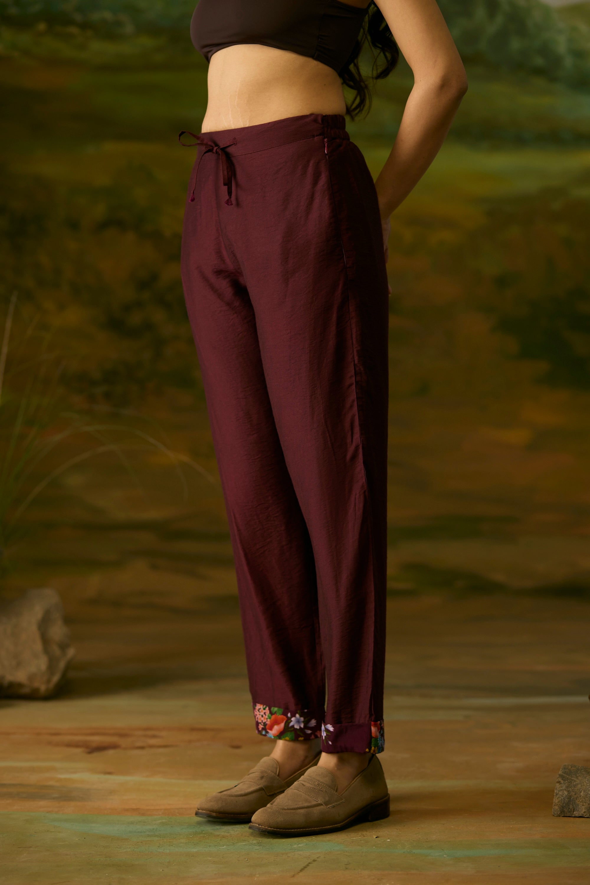 Crimson Printed Pant