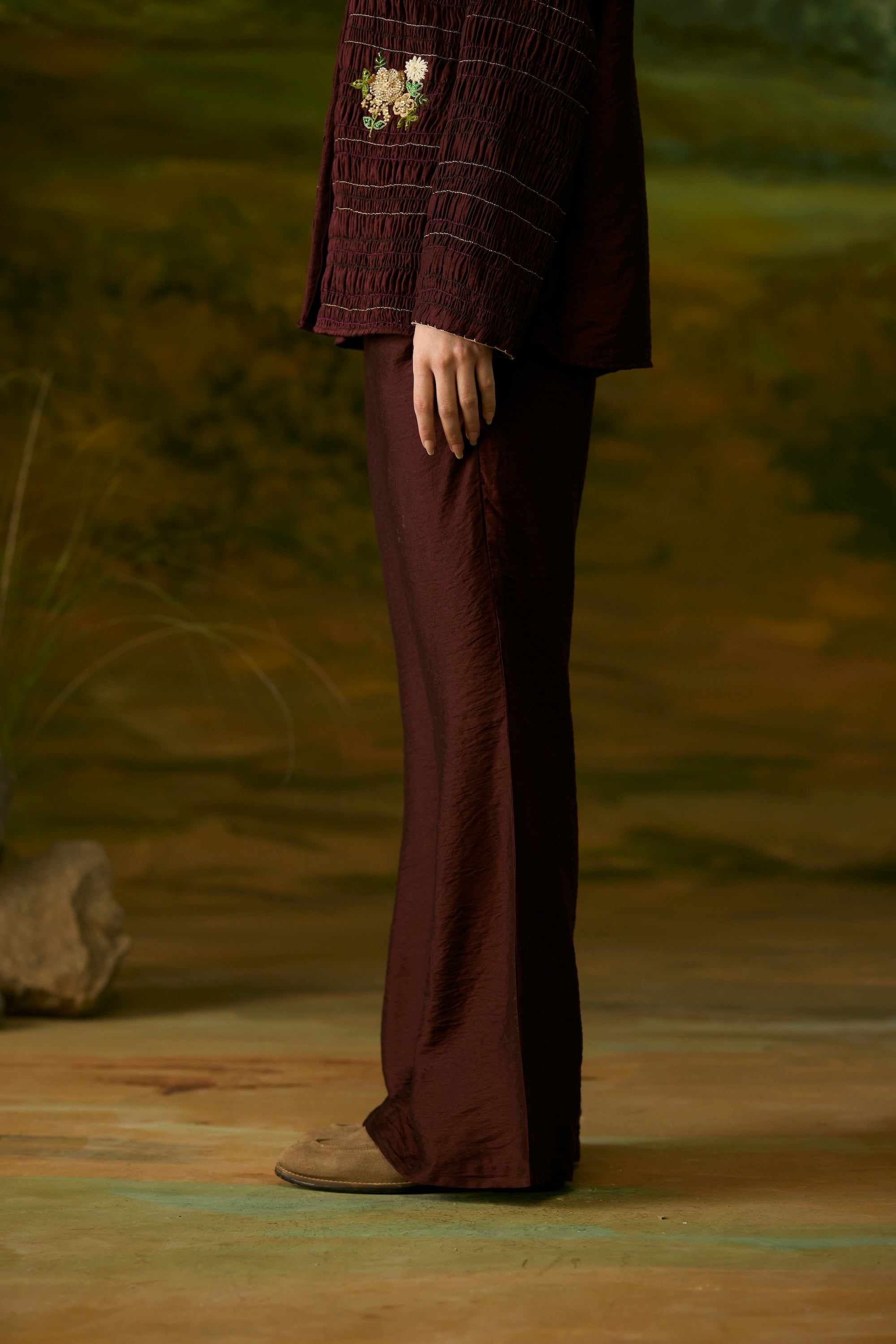 Crimson Flared Pant