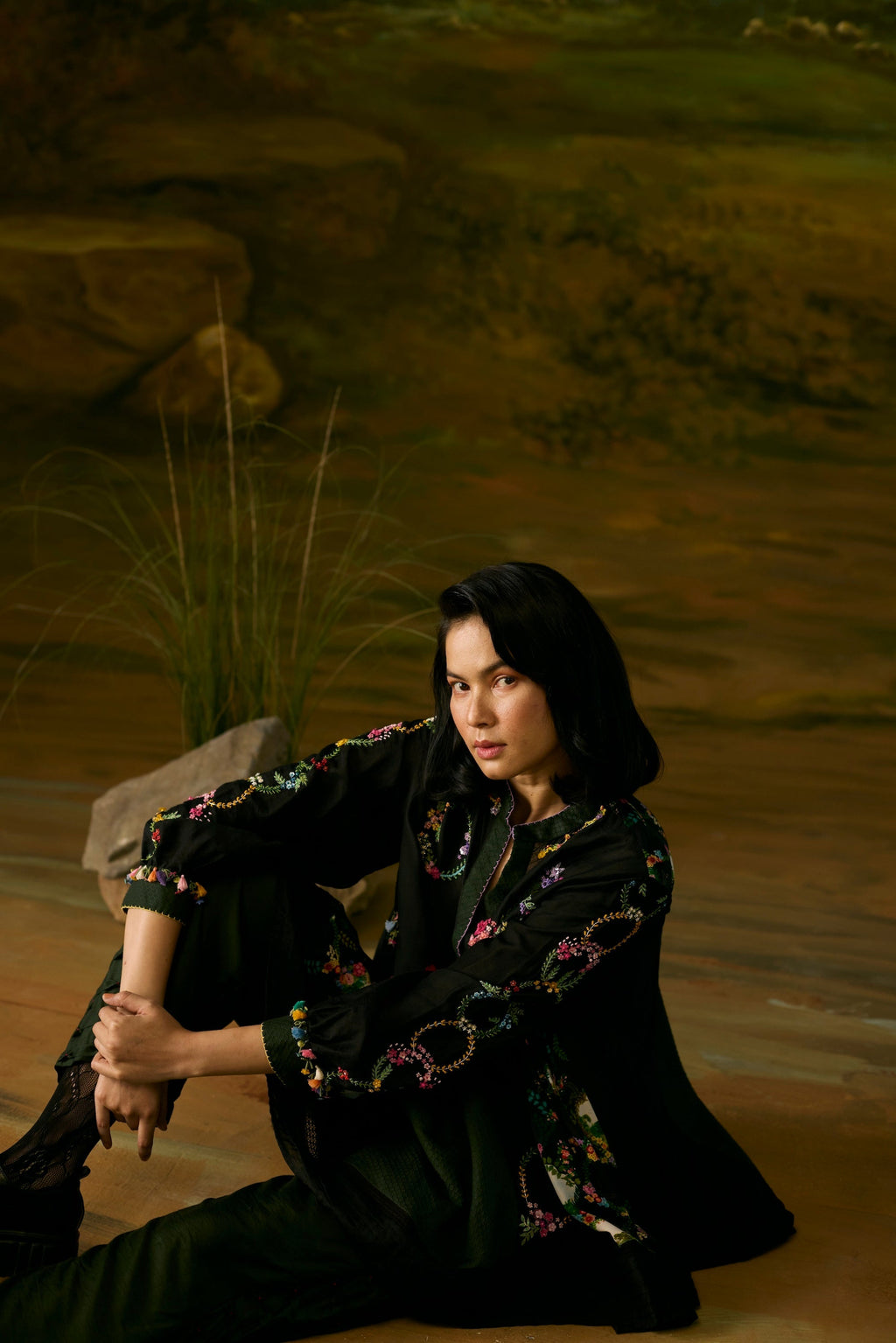 Onyx Embroidered top