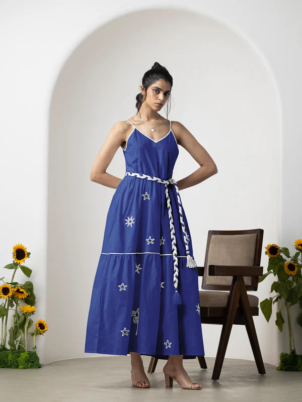 Blue Wave Maxi Dress