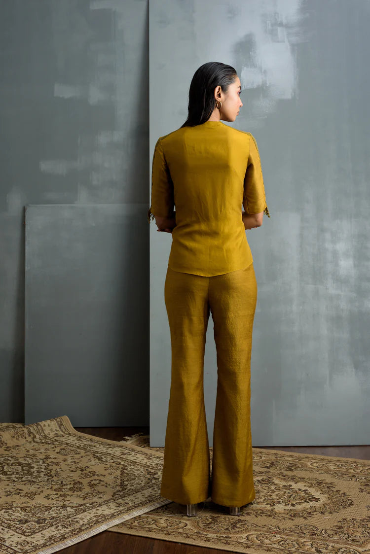 Marigold Mirage Peplum Co-ord Set