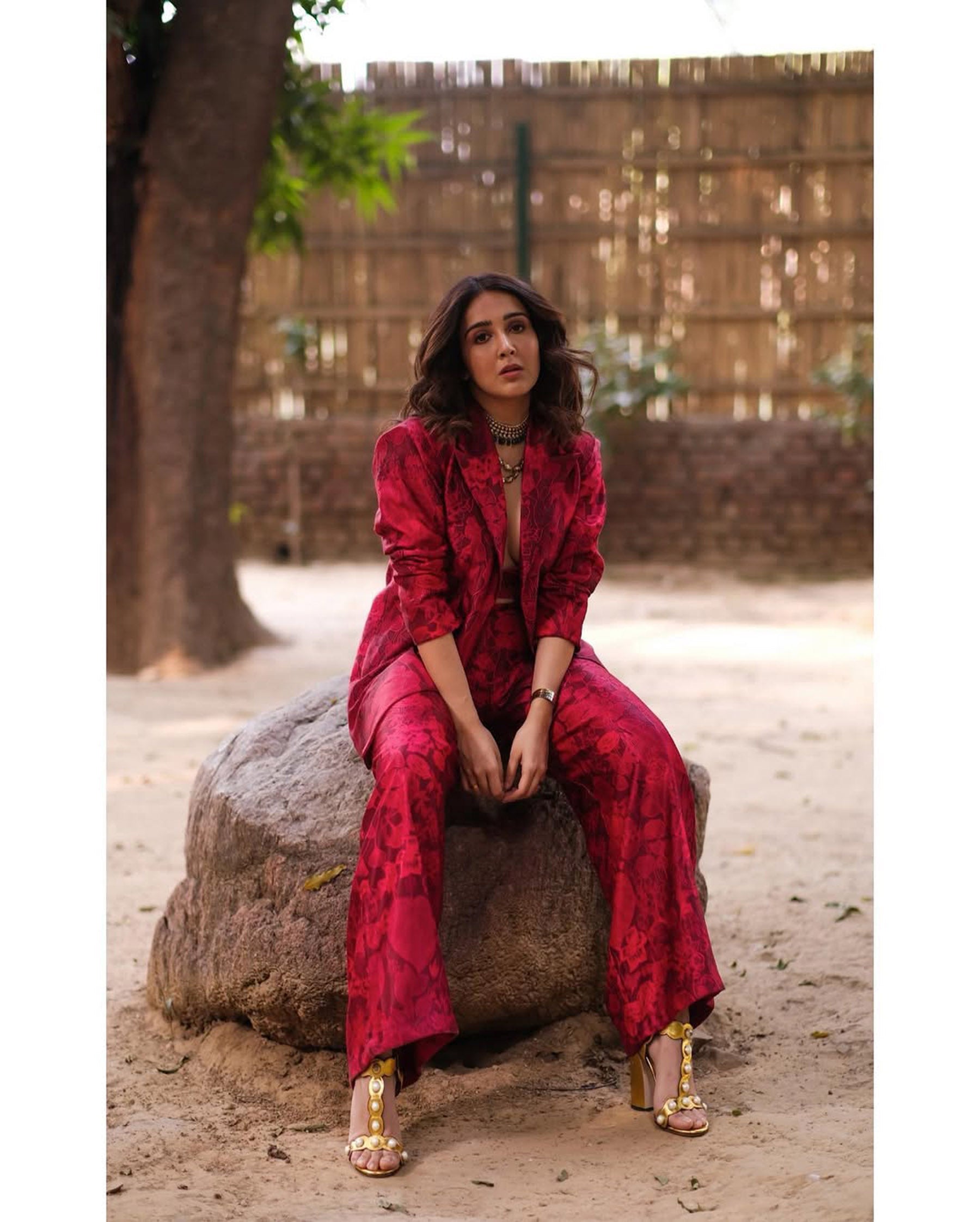 Firey Red Pant Set