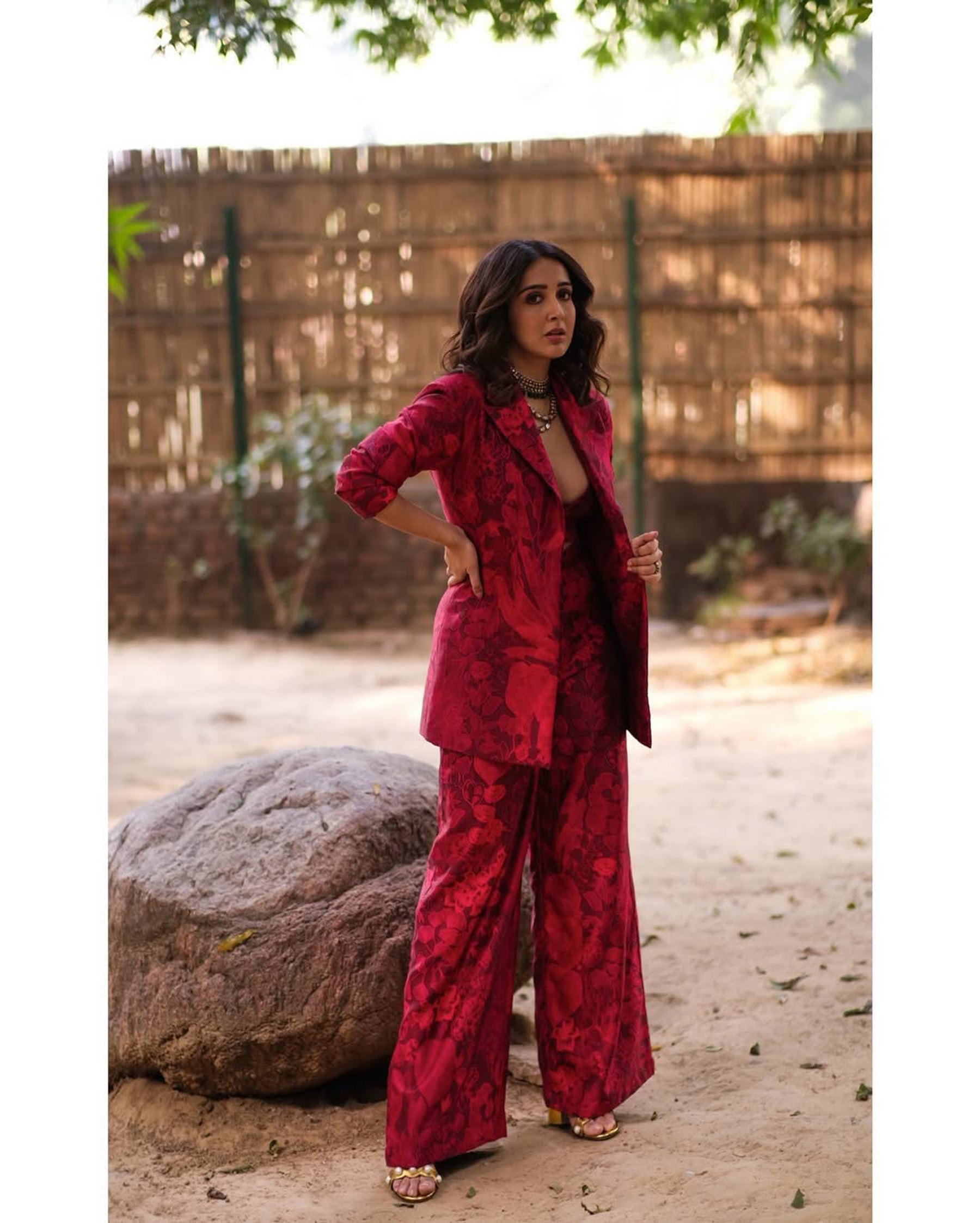 Firey Red Pant Set