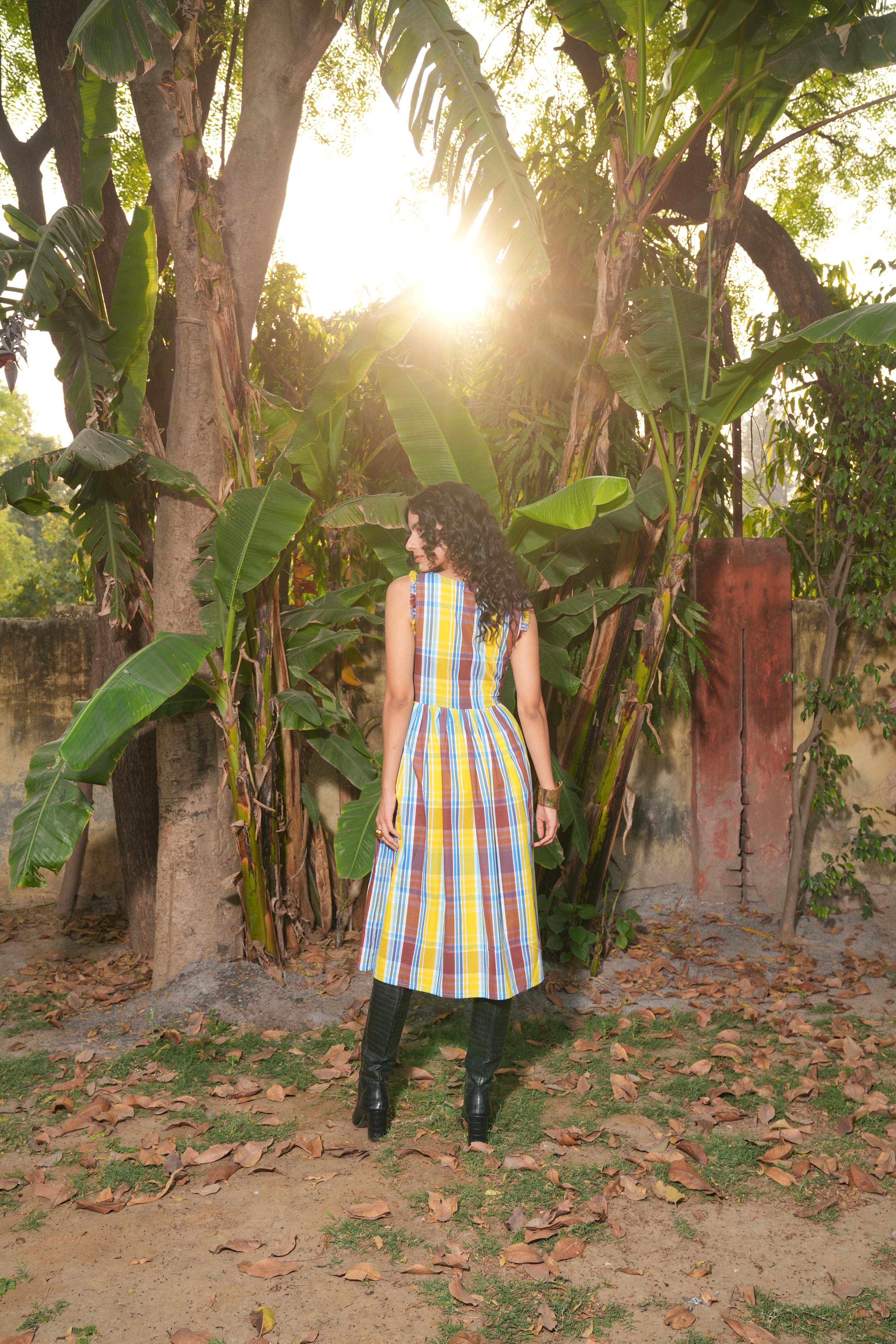 Willow Plaid Print Dress