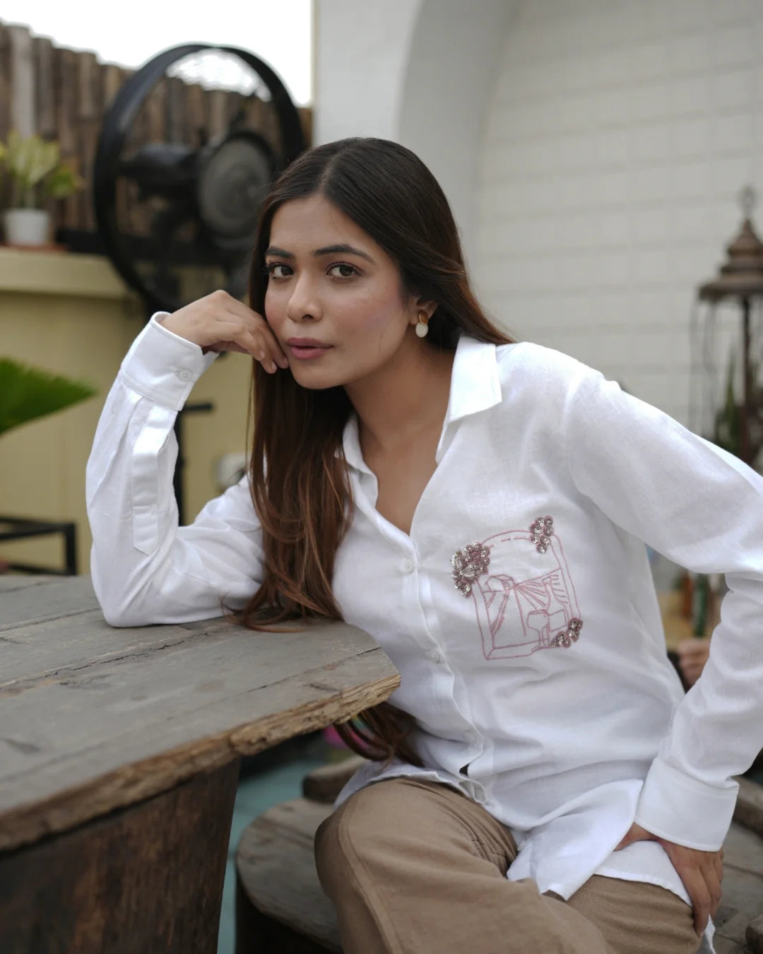 Sangria Style Shirt (White)
