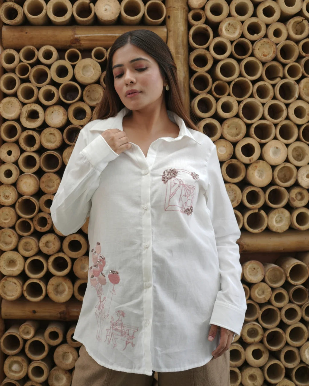 Sangria Style Shirt (White)