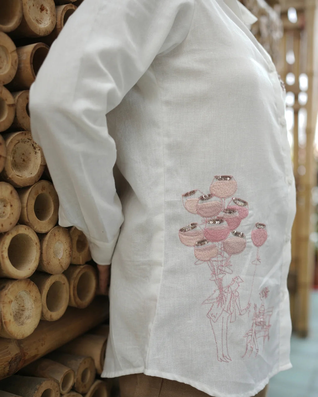 Sangria Style Shirt (White)