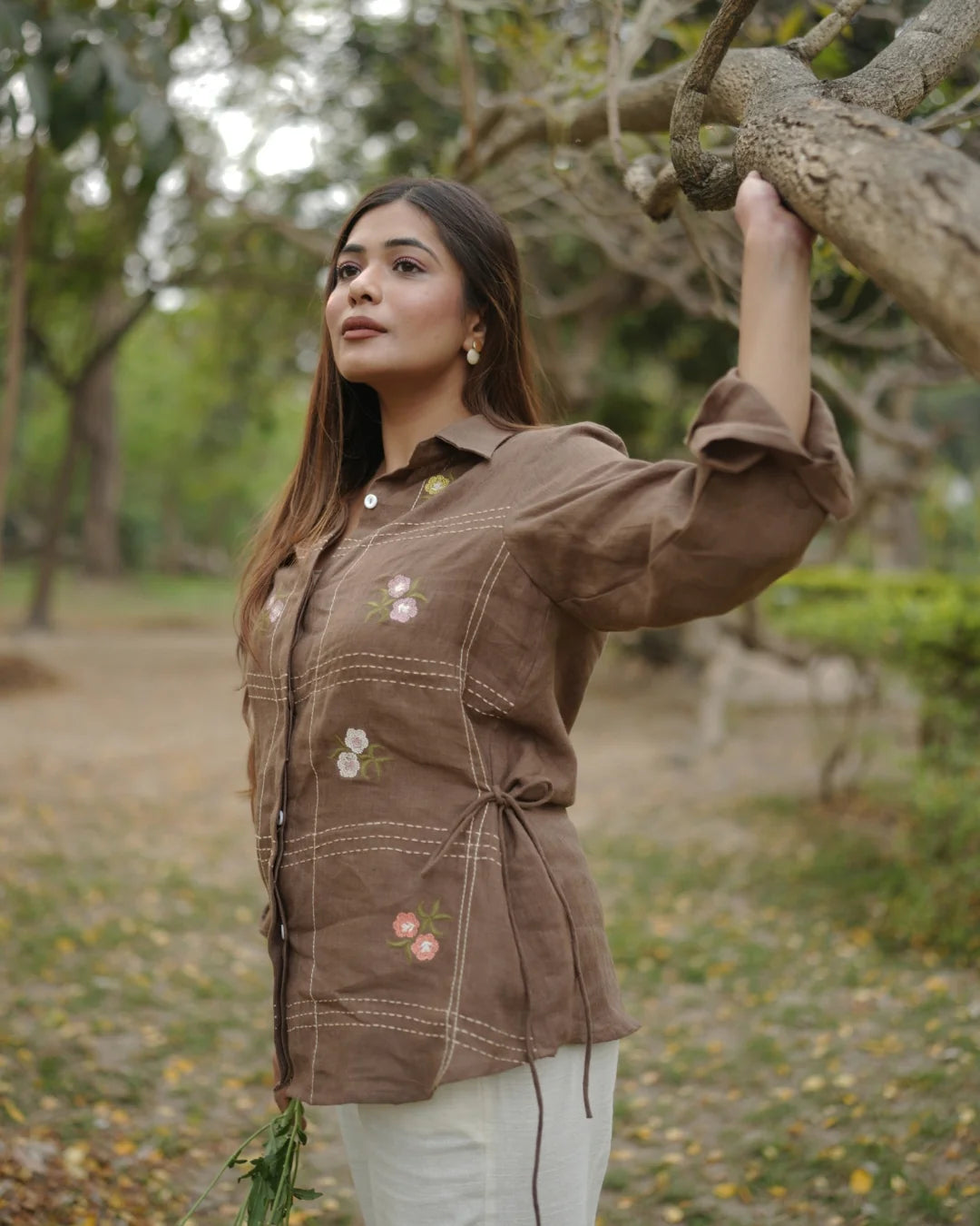 Petal Grid shirt