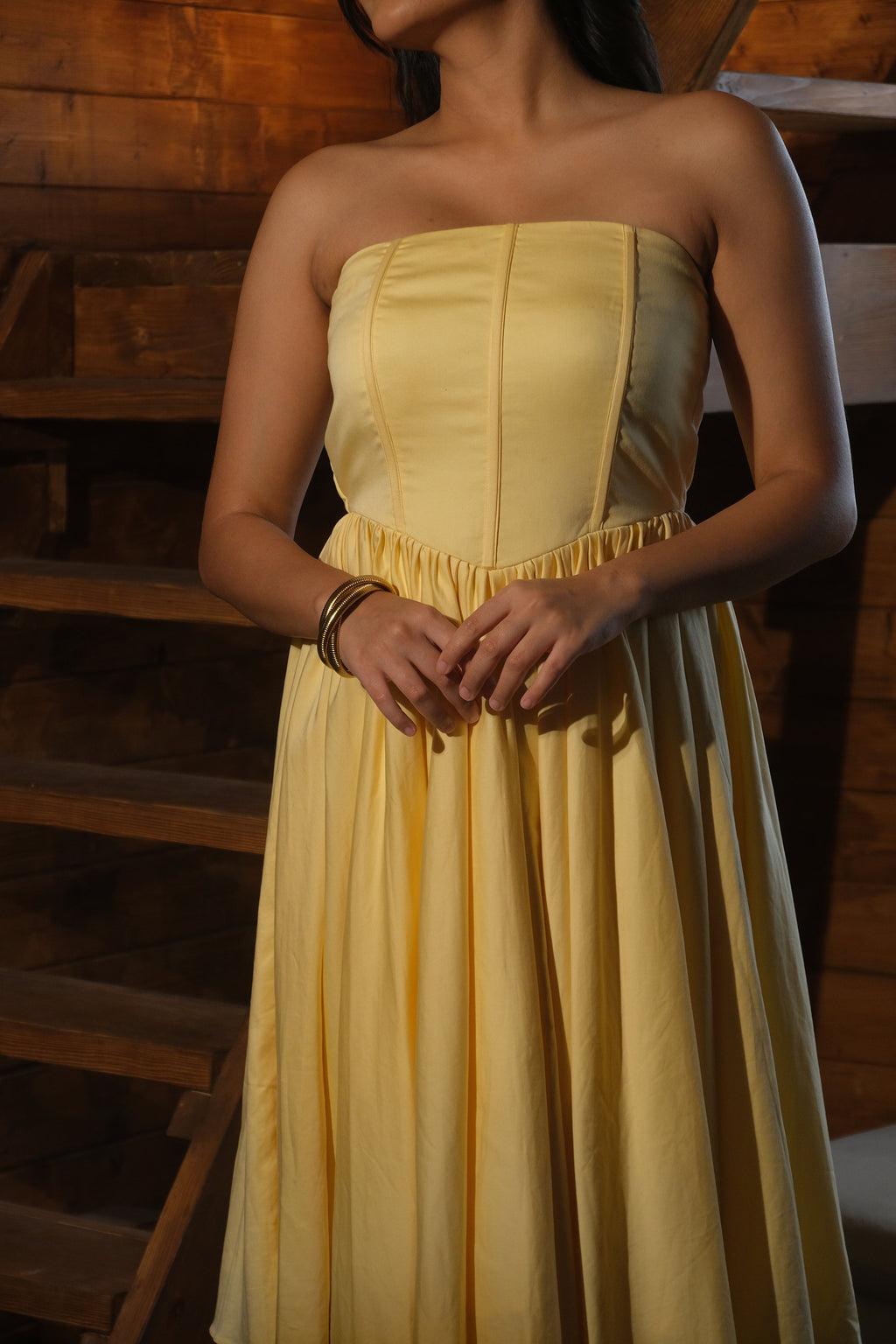Limoncello Corset Midi Dress