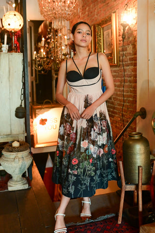 Peach Forest Crump Midi Dress