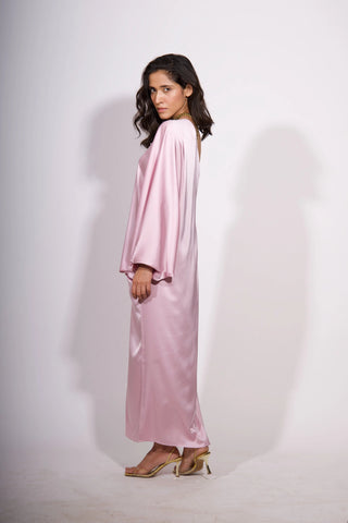 Rosé Aura One Shoulder Dress