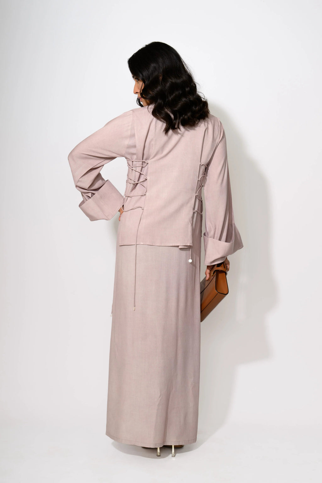 Dust Rose Corset Maxi Dress