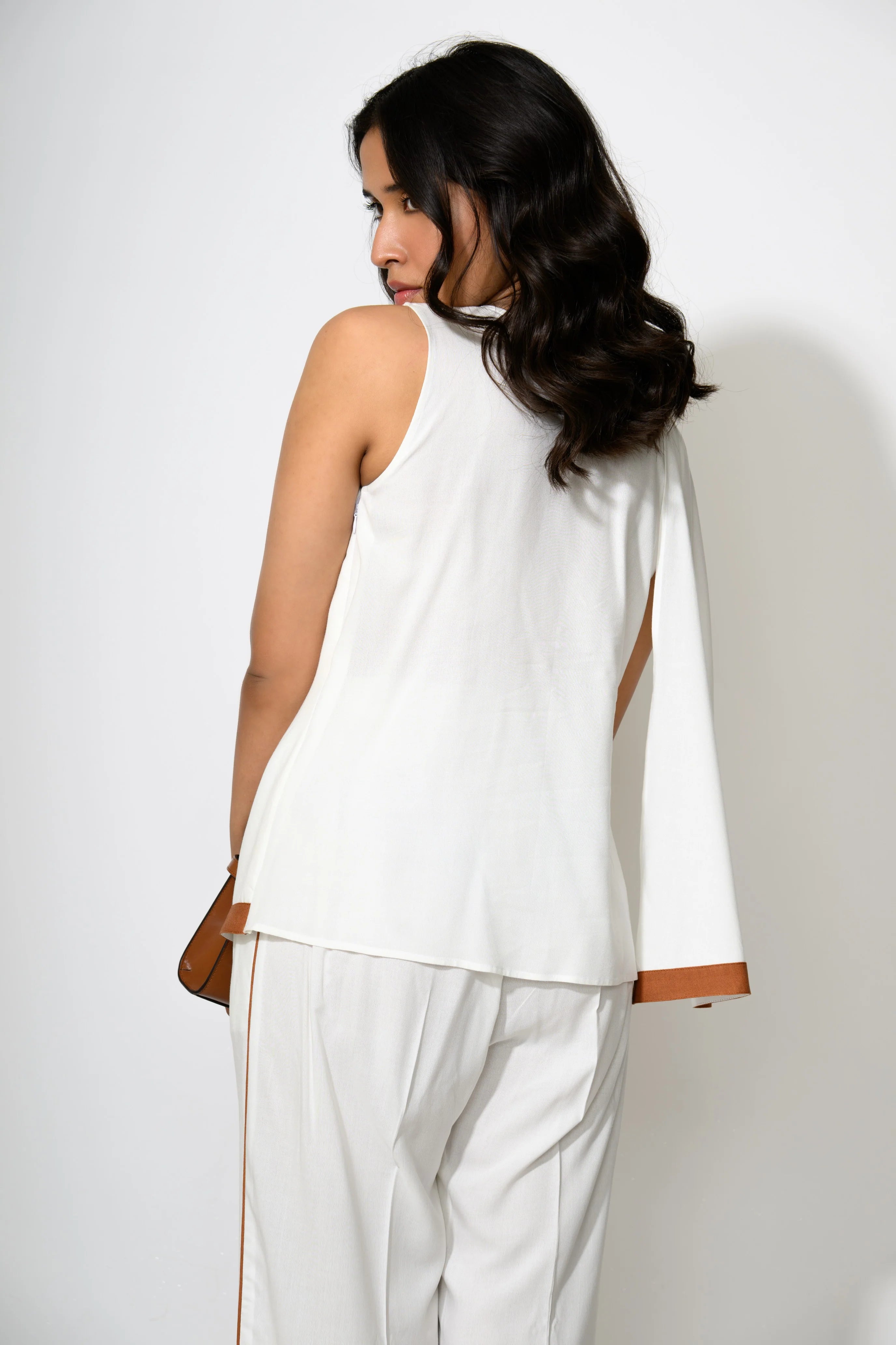 Sienna-Edged Asymmetric Co-ord Set