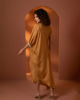 Silk Draped Dress