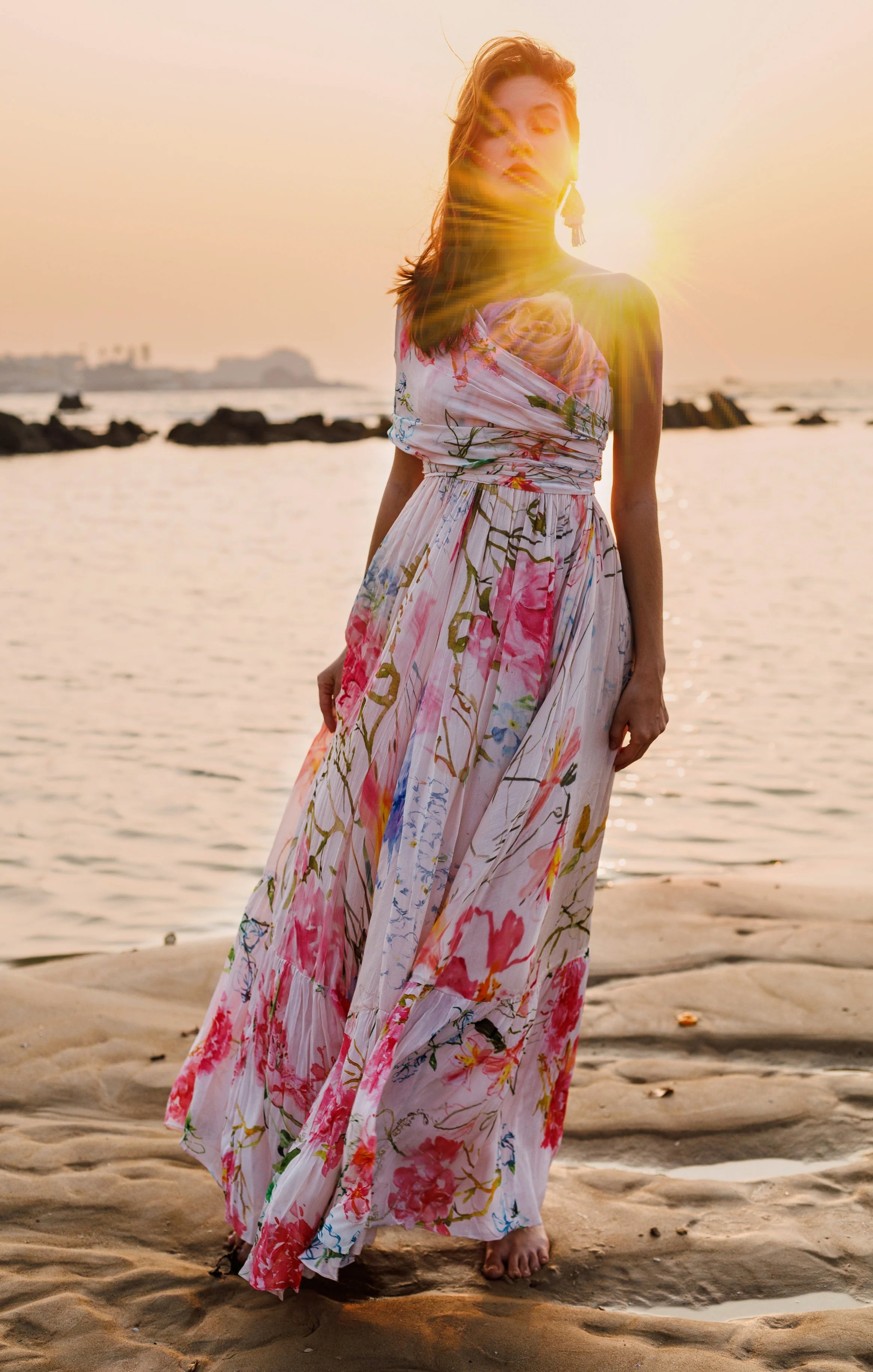Blush Garden Off-Shoulder Dress