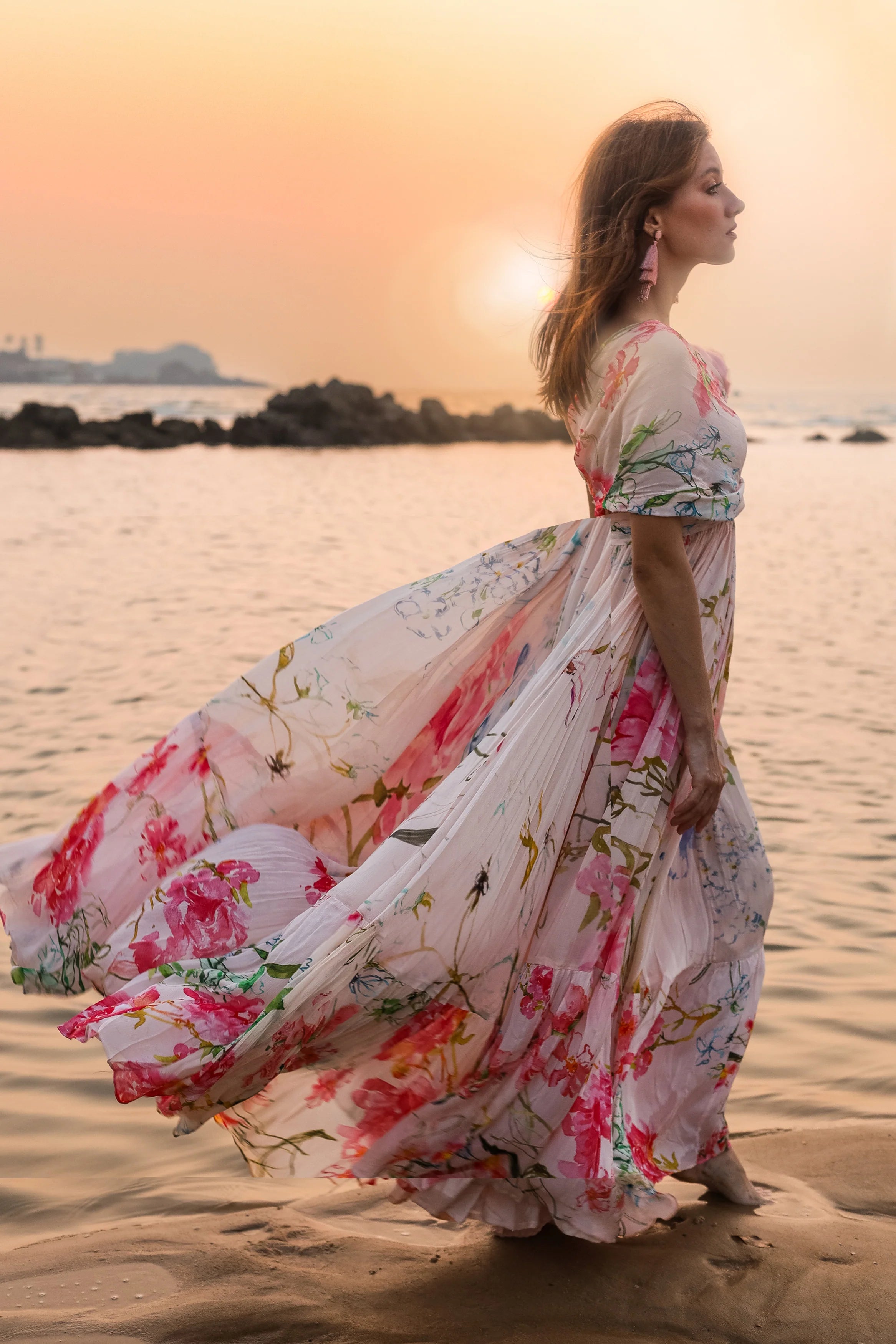 Blush Garden Off-Shoulder Dress