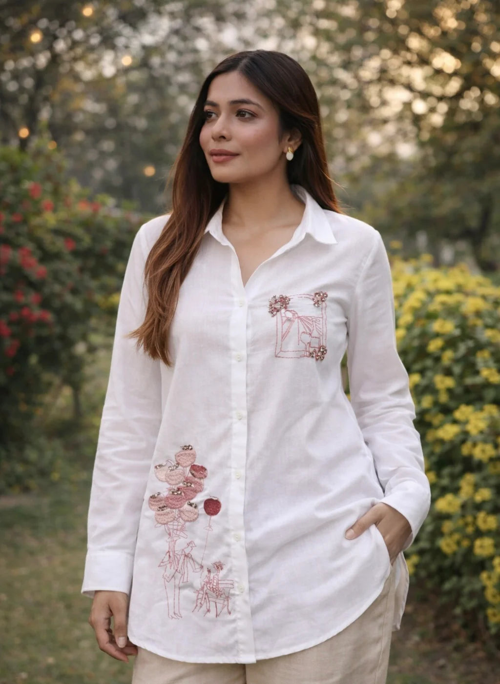 Sangria Style Shirt (White)