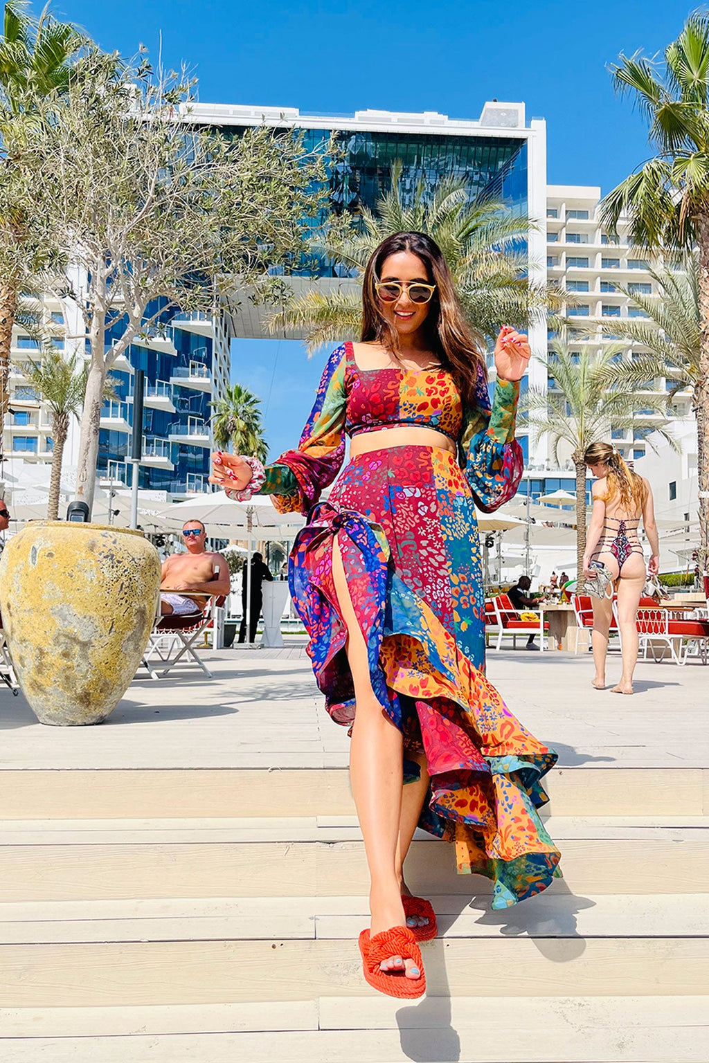 Fruit Print Ruffle Set