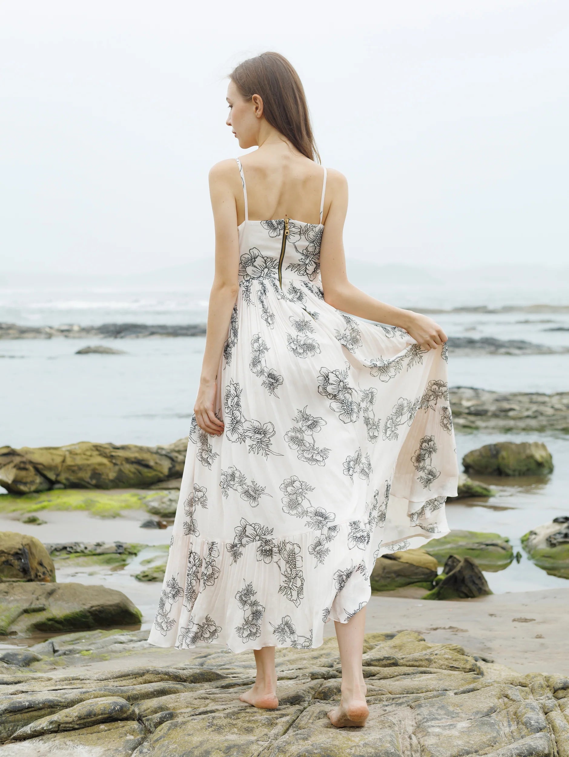 Crimson Noir Blossom Dress