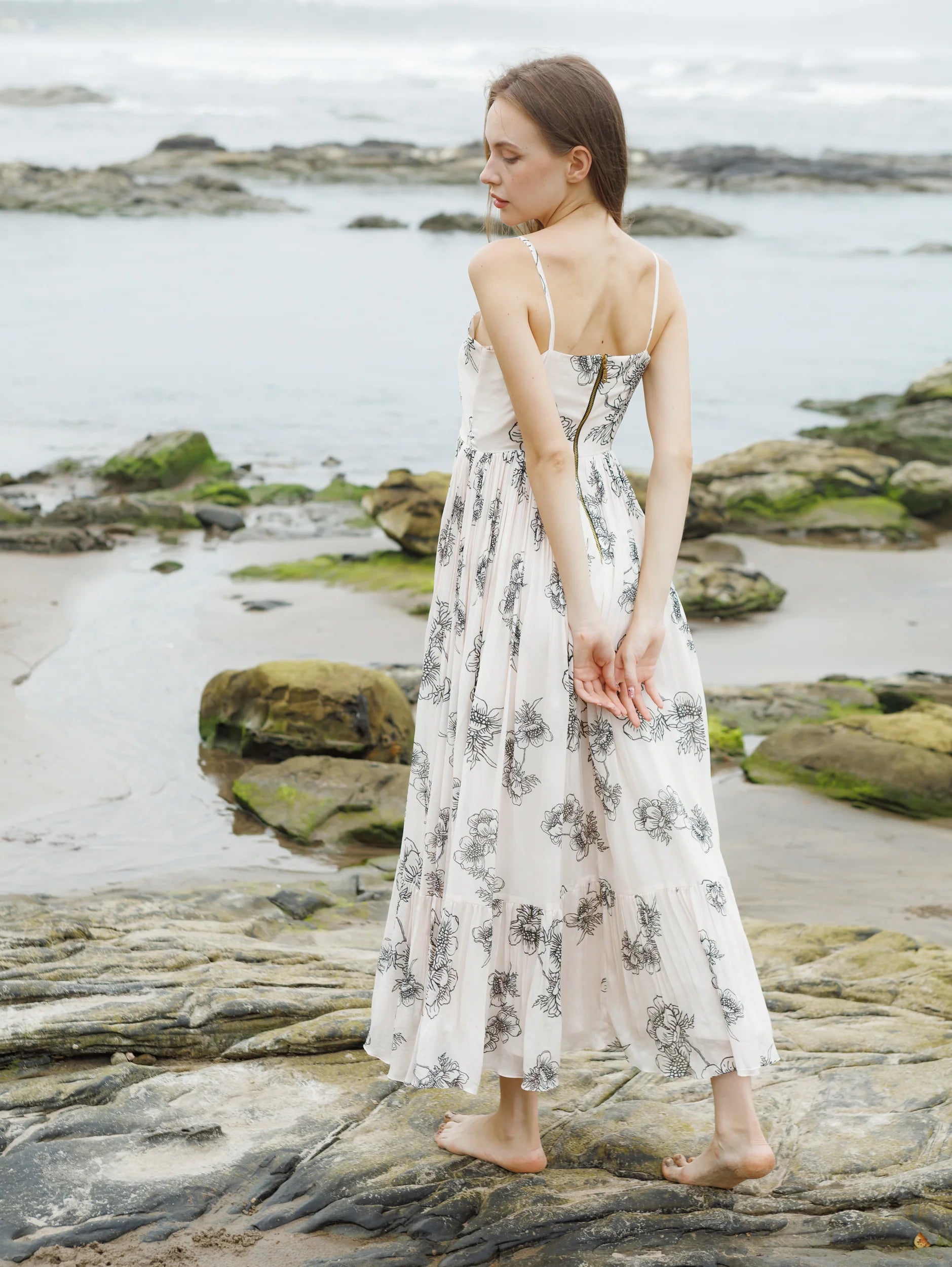 Crimson Noir Blossom Dress