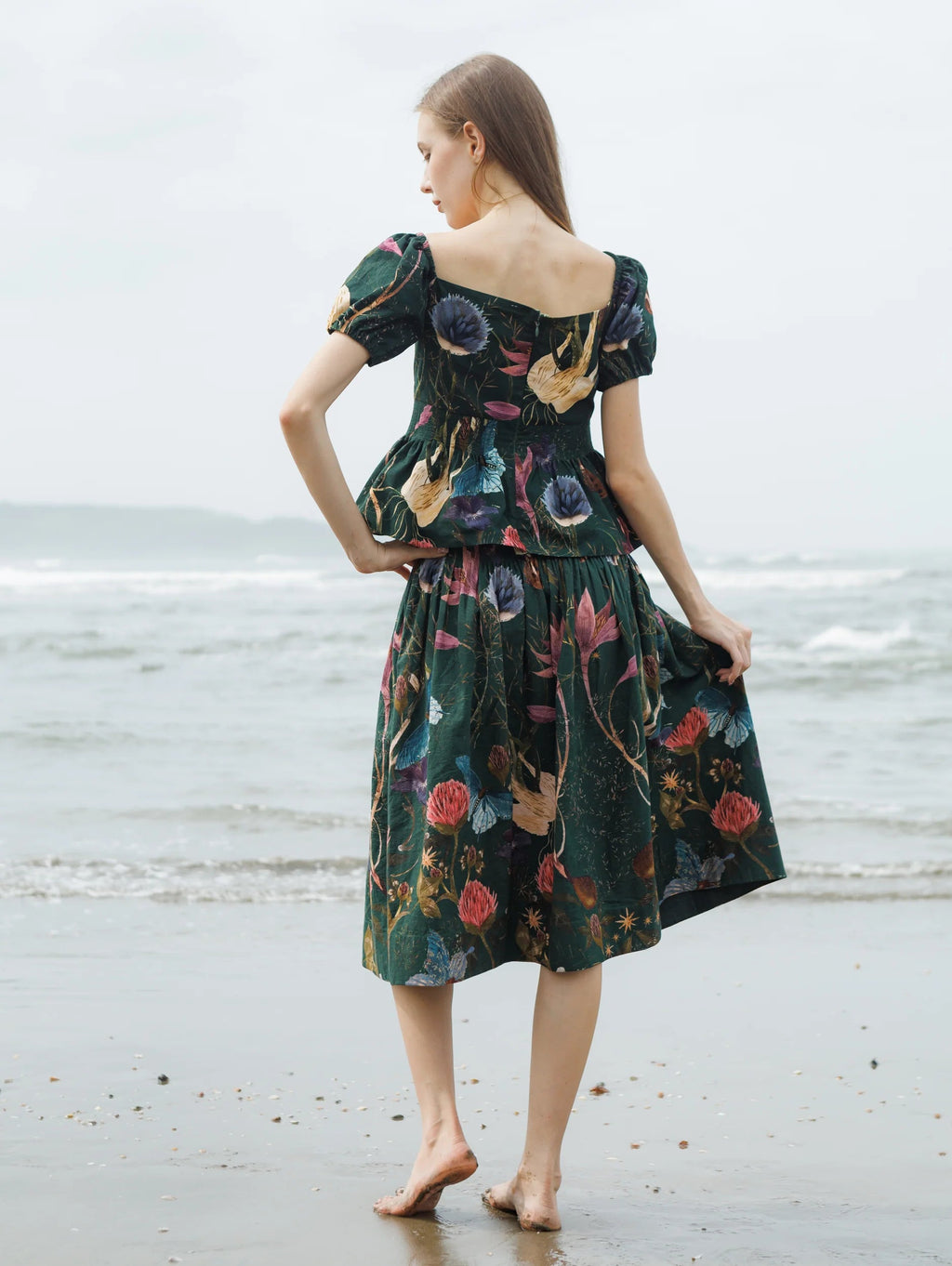 Green Forest Crump Skirt Top Set