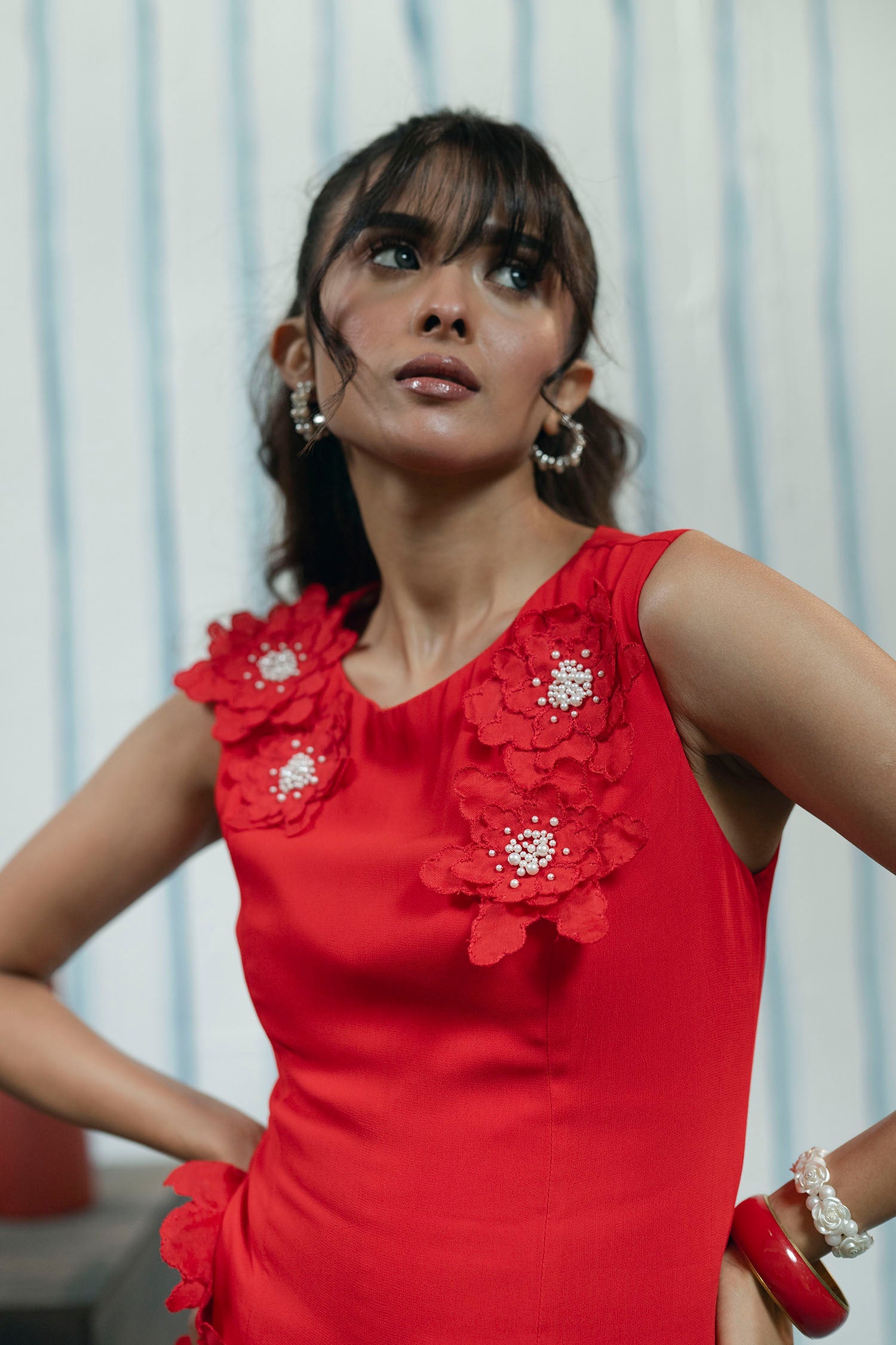 Petal Poise Dress (Red)