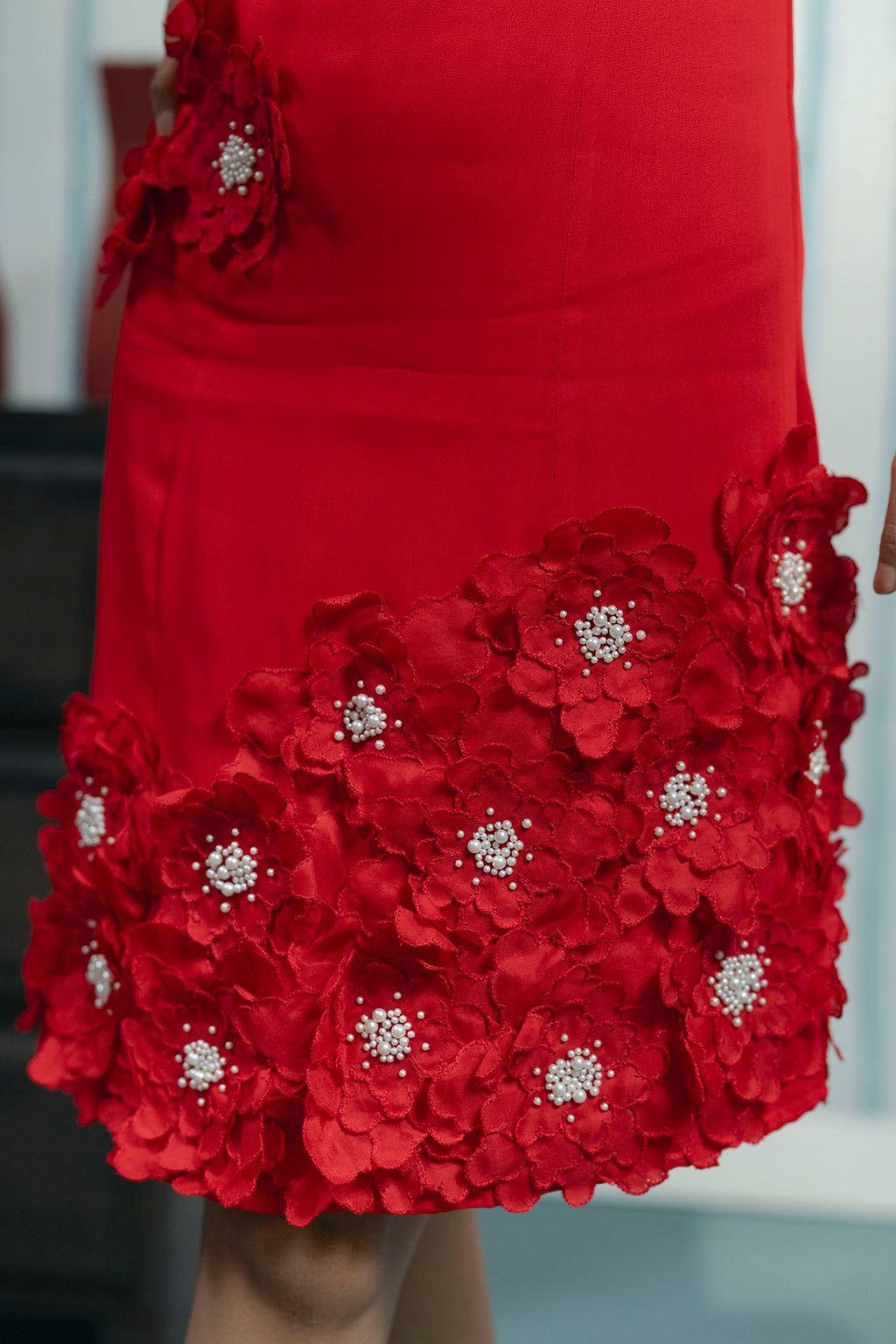 Petal Poise Dress (Red)