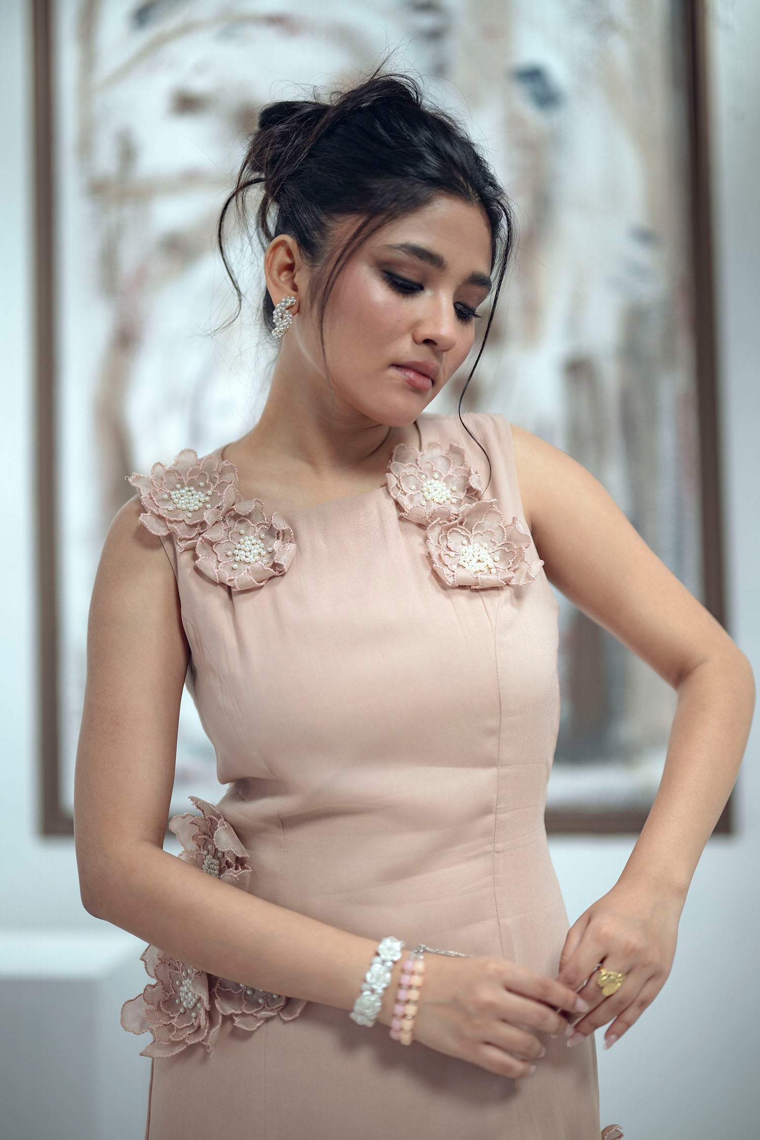 Petal Poise Dress (Rose Gold)