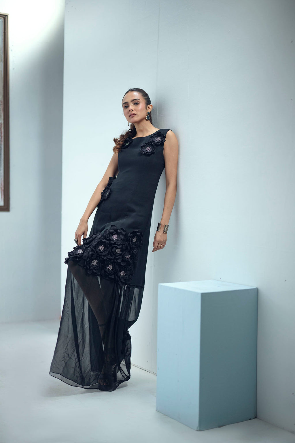 Petal Affair Dress (Black)