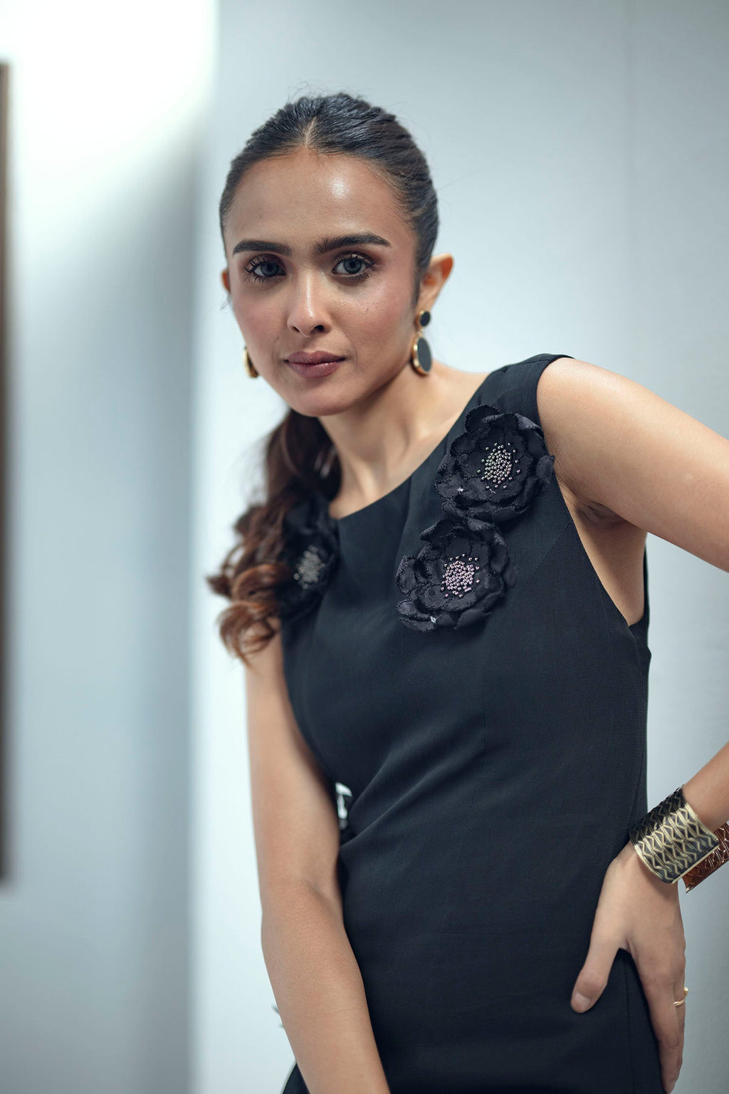 Petal Affair Dress (Black)