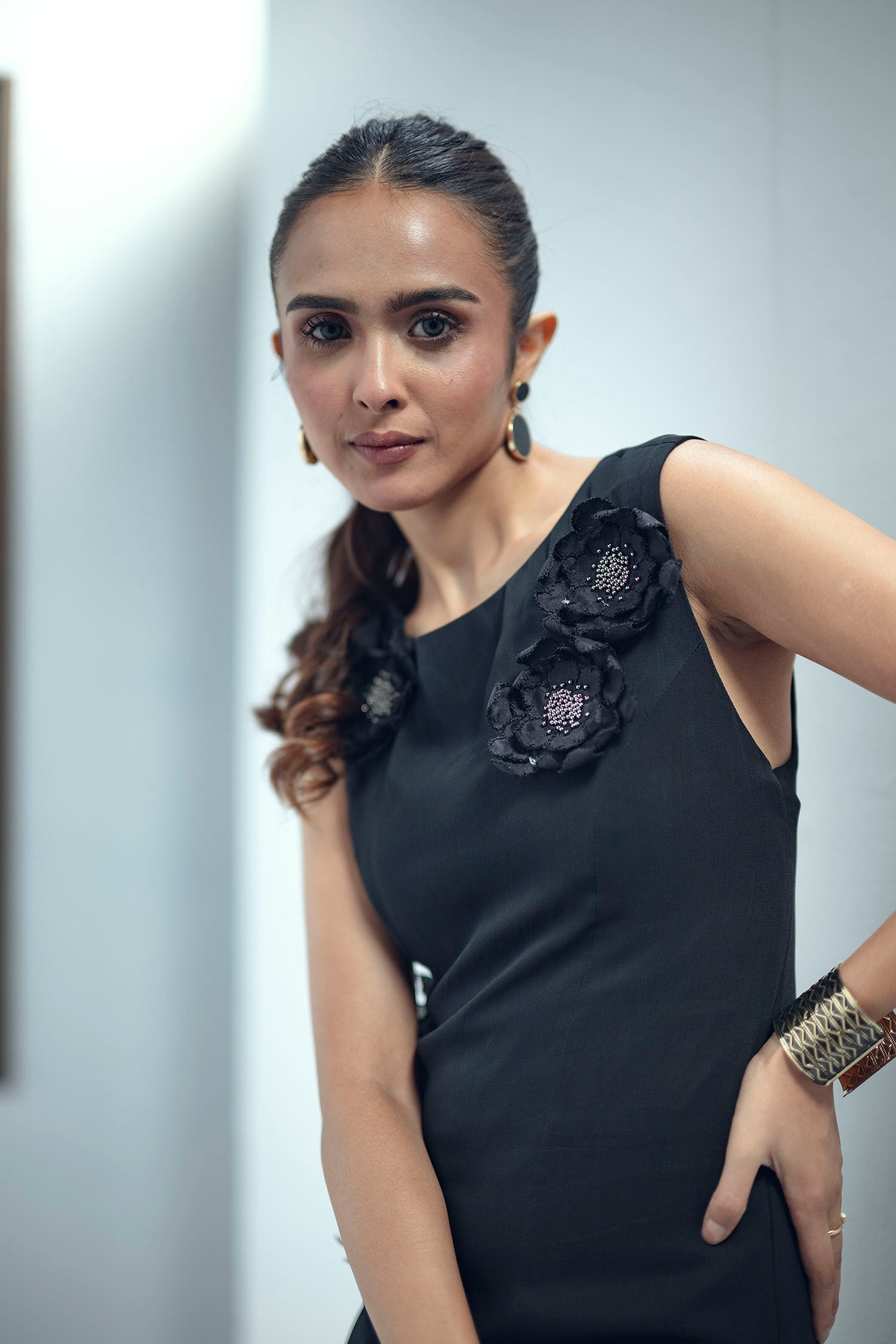 Petal Affair Dress (Black)