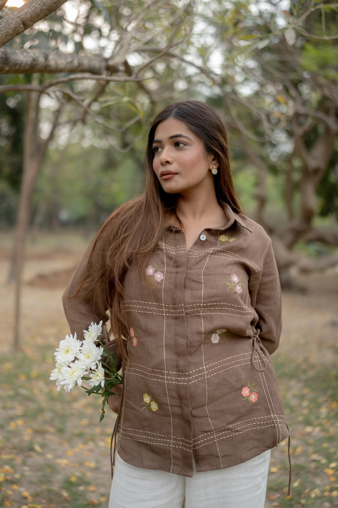 Petal Grid shirt
