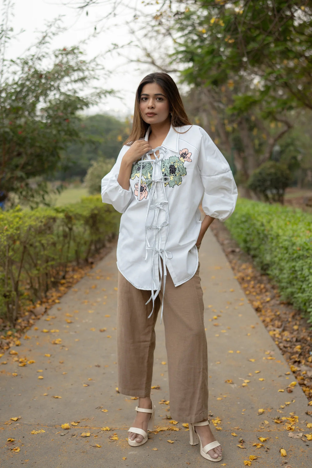 Knotted Floral Shirt
