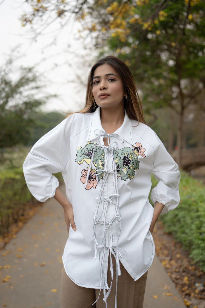 Knotted Floral Shirt