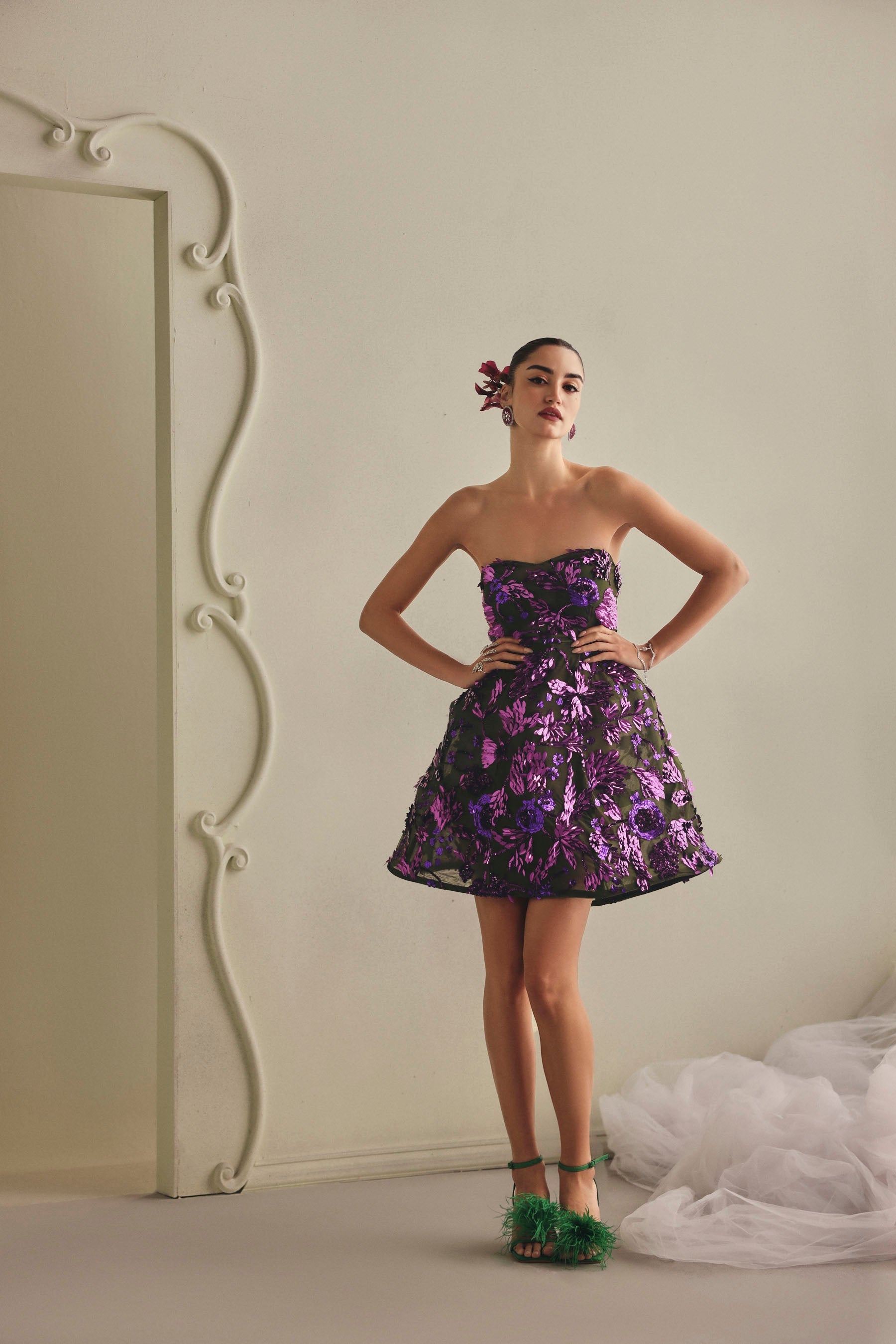 Orchid Noir Short Dress