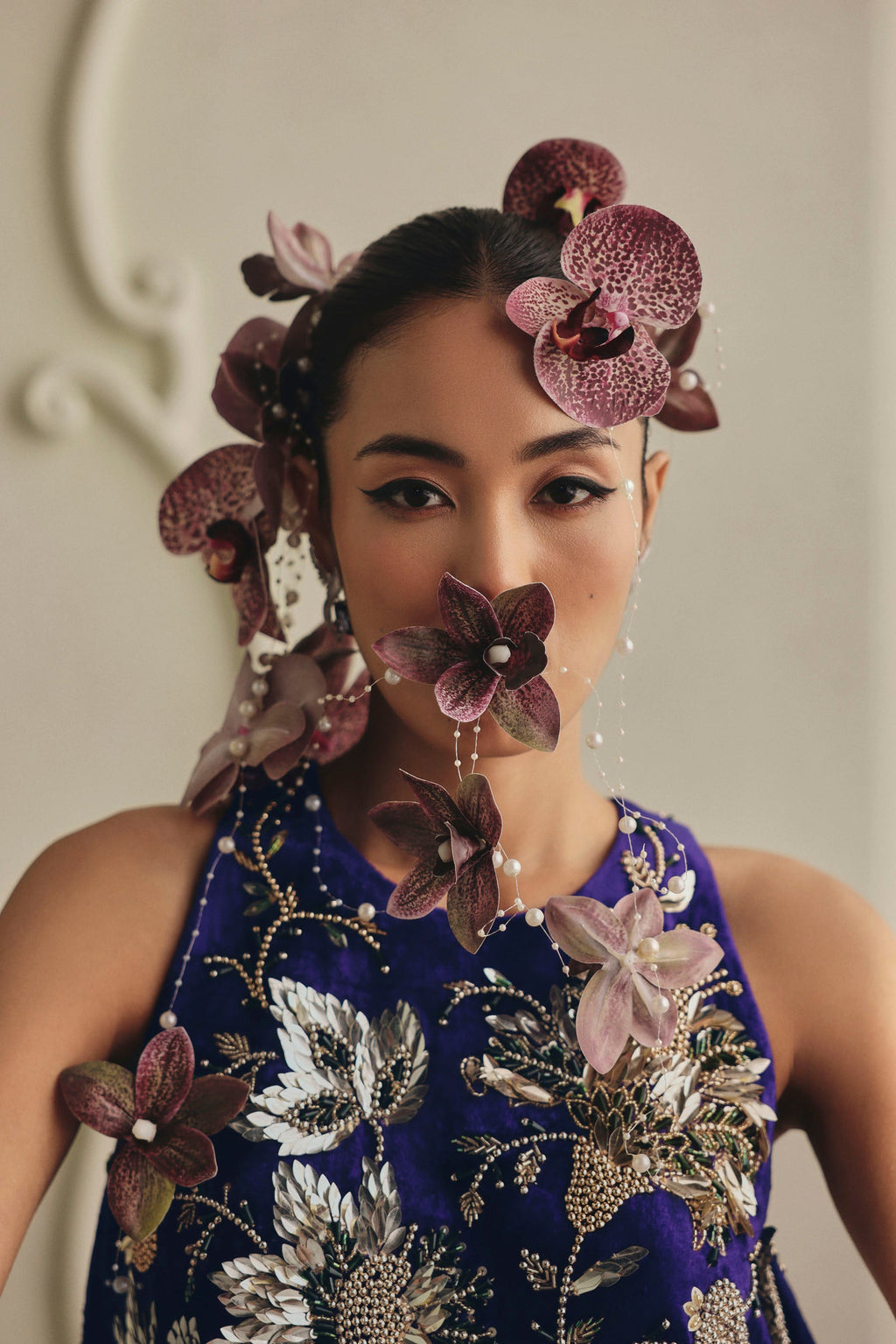 Midnight Bloom Mini Dress