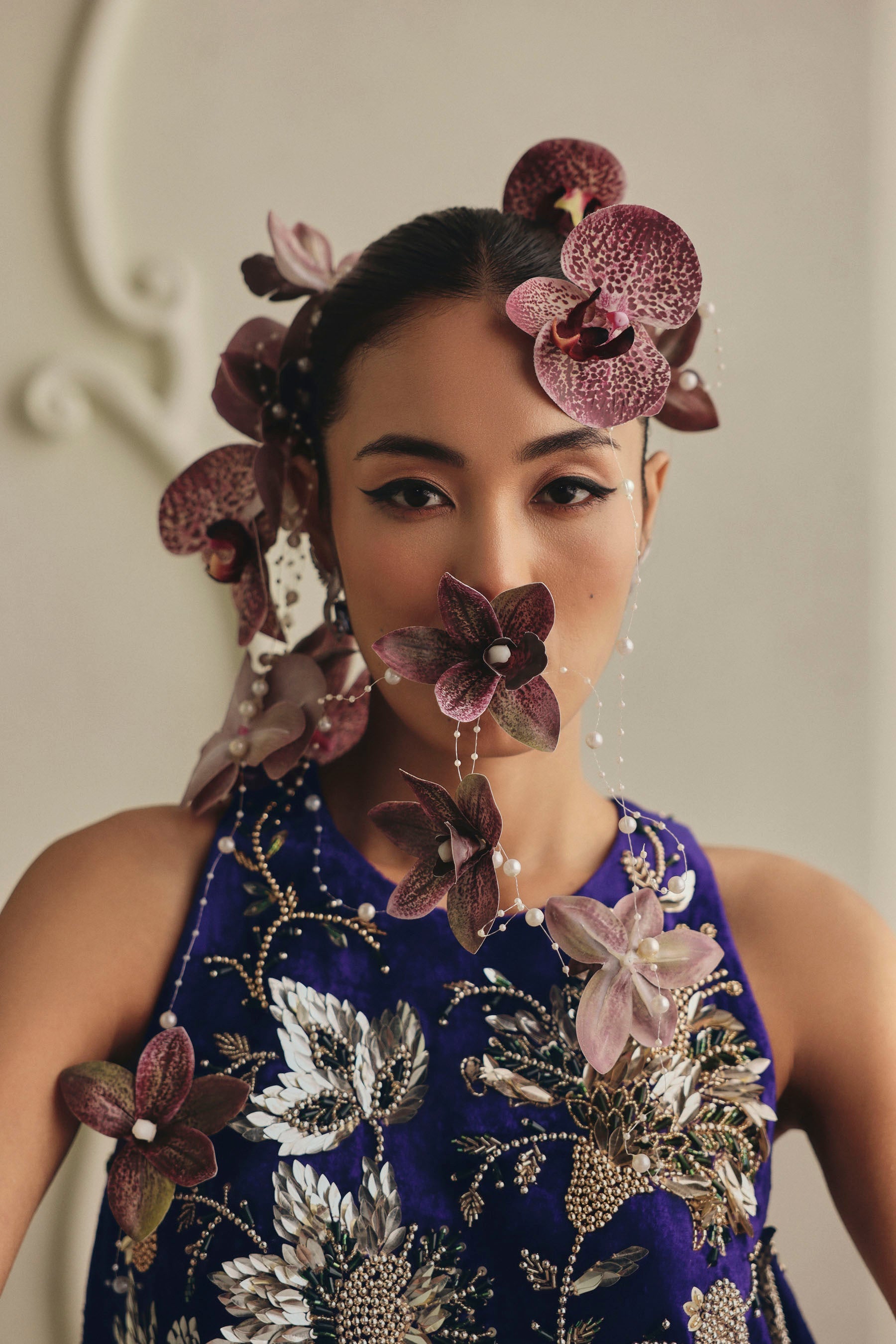 Midnight Bloom Mini Dress