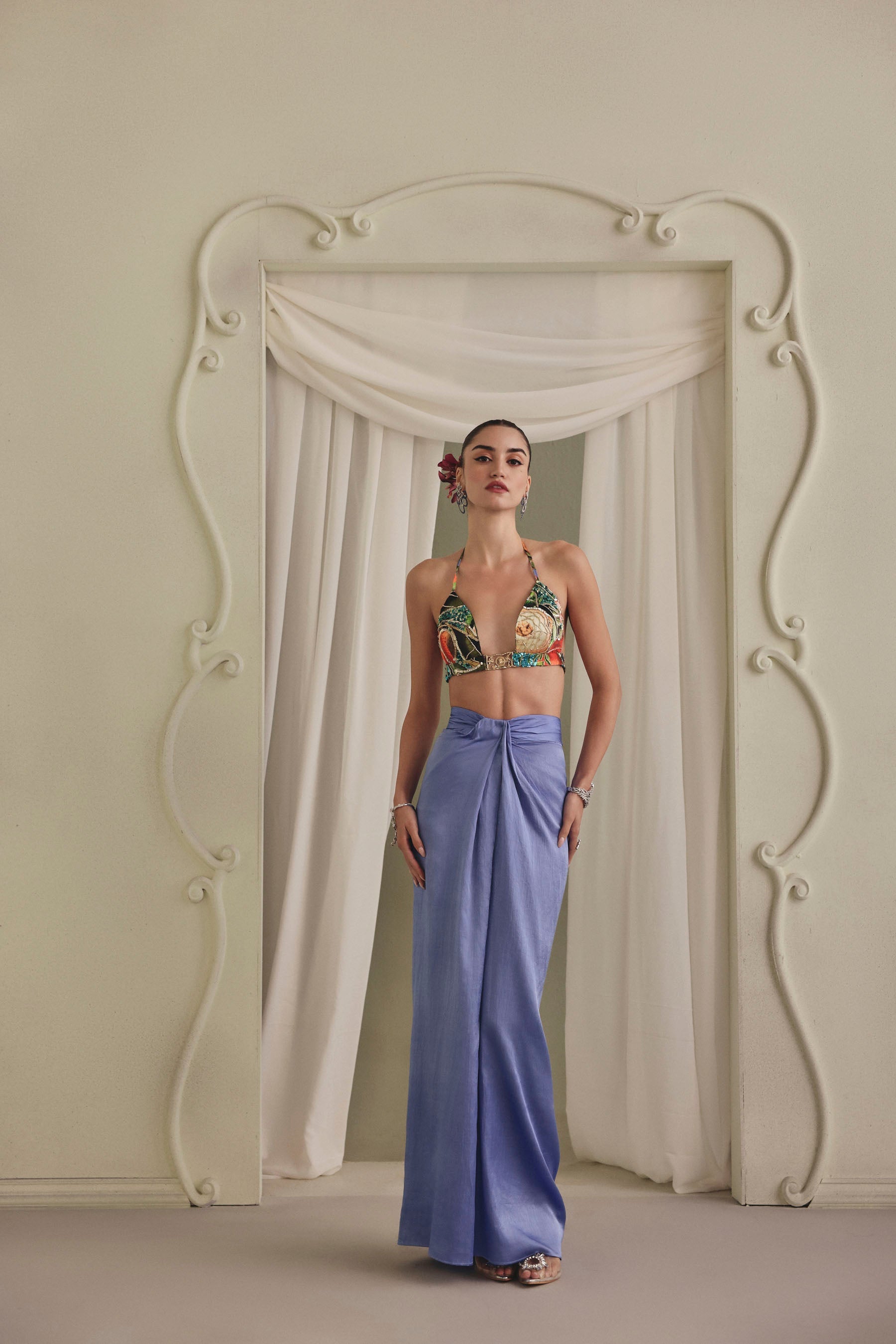 Periwinkle Mulberry Skirt Set