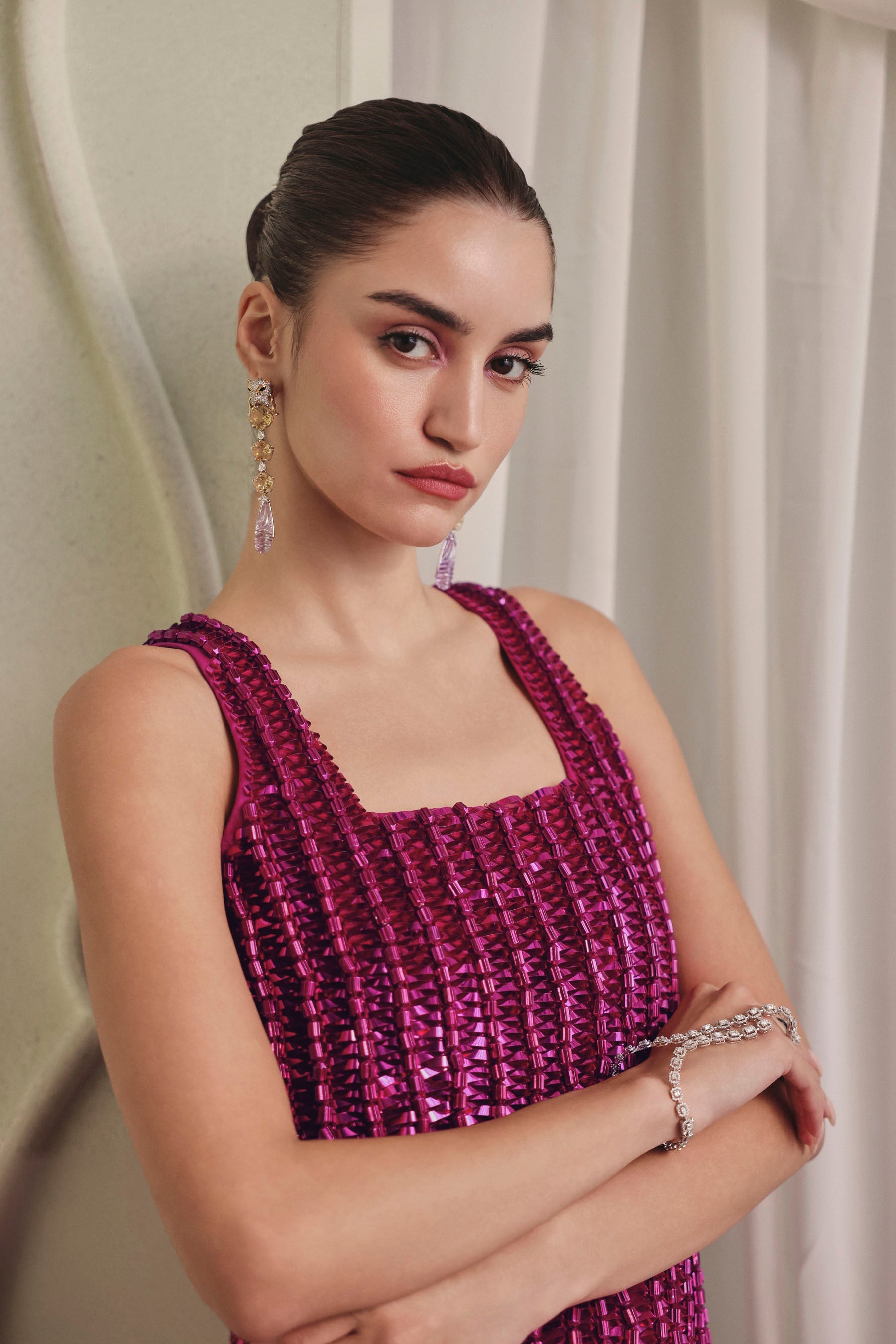 Metallic 80s Mini Dress