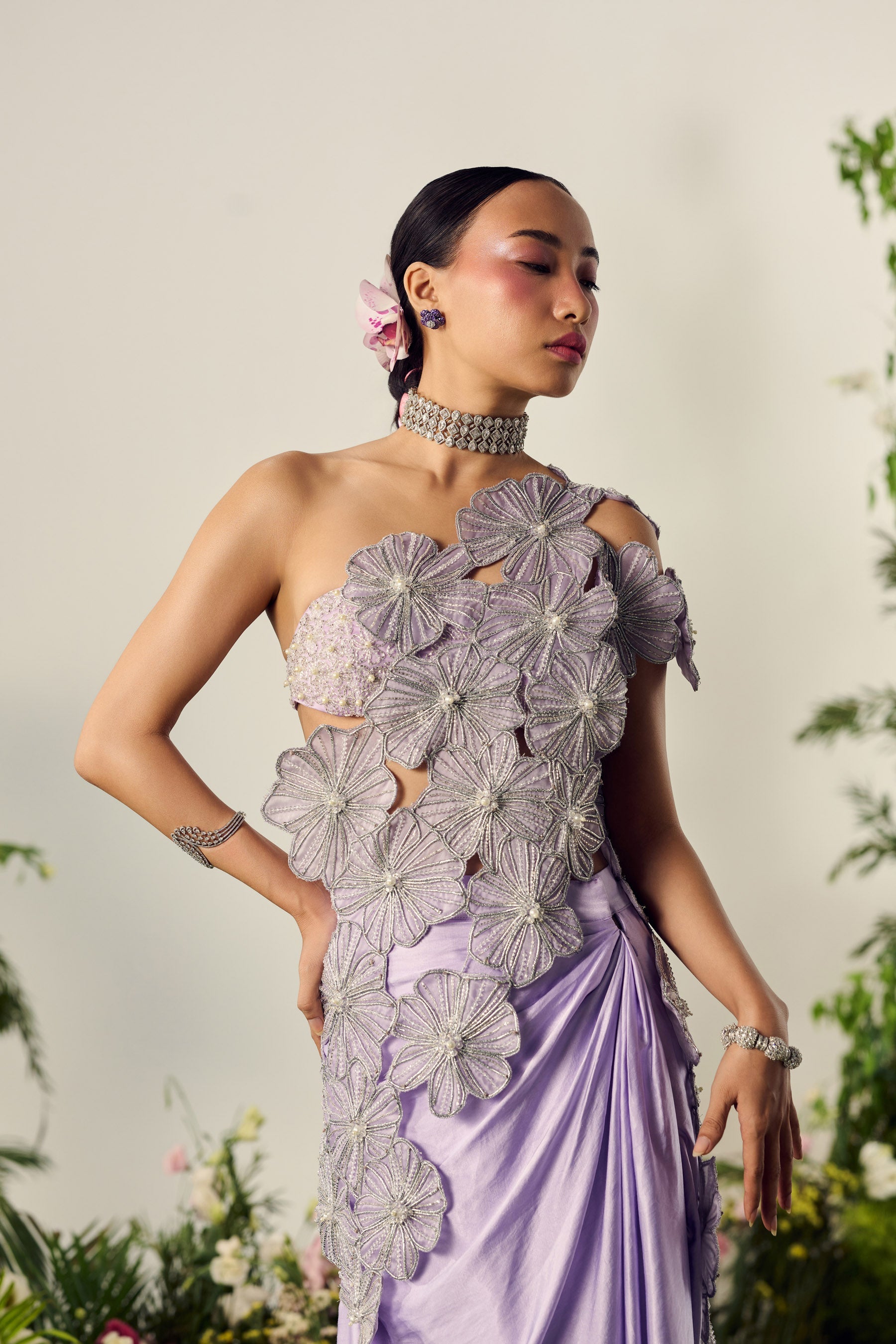 Lilas Étoilé Skirt Set