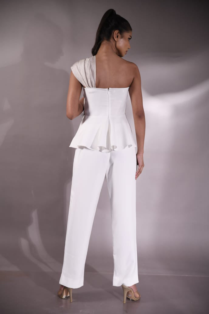 Corsage Ruffle Top & Pant Set
