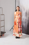 Orange Scratch Print Dress
