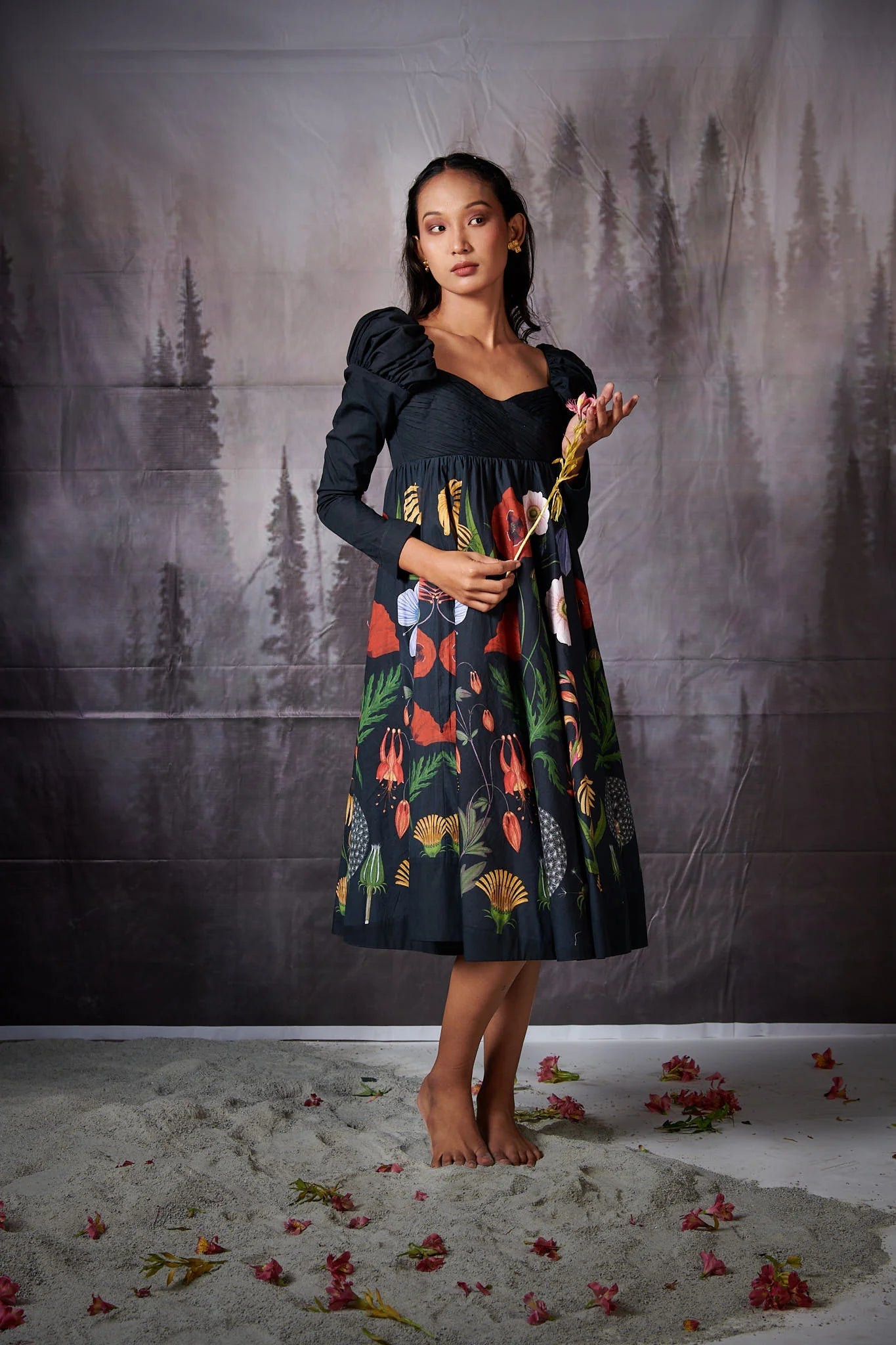 Black Grandma Full Sleeves Dress XS / Black