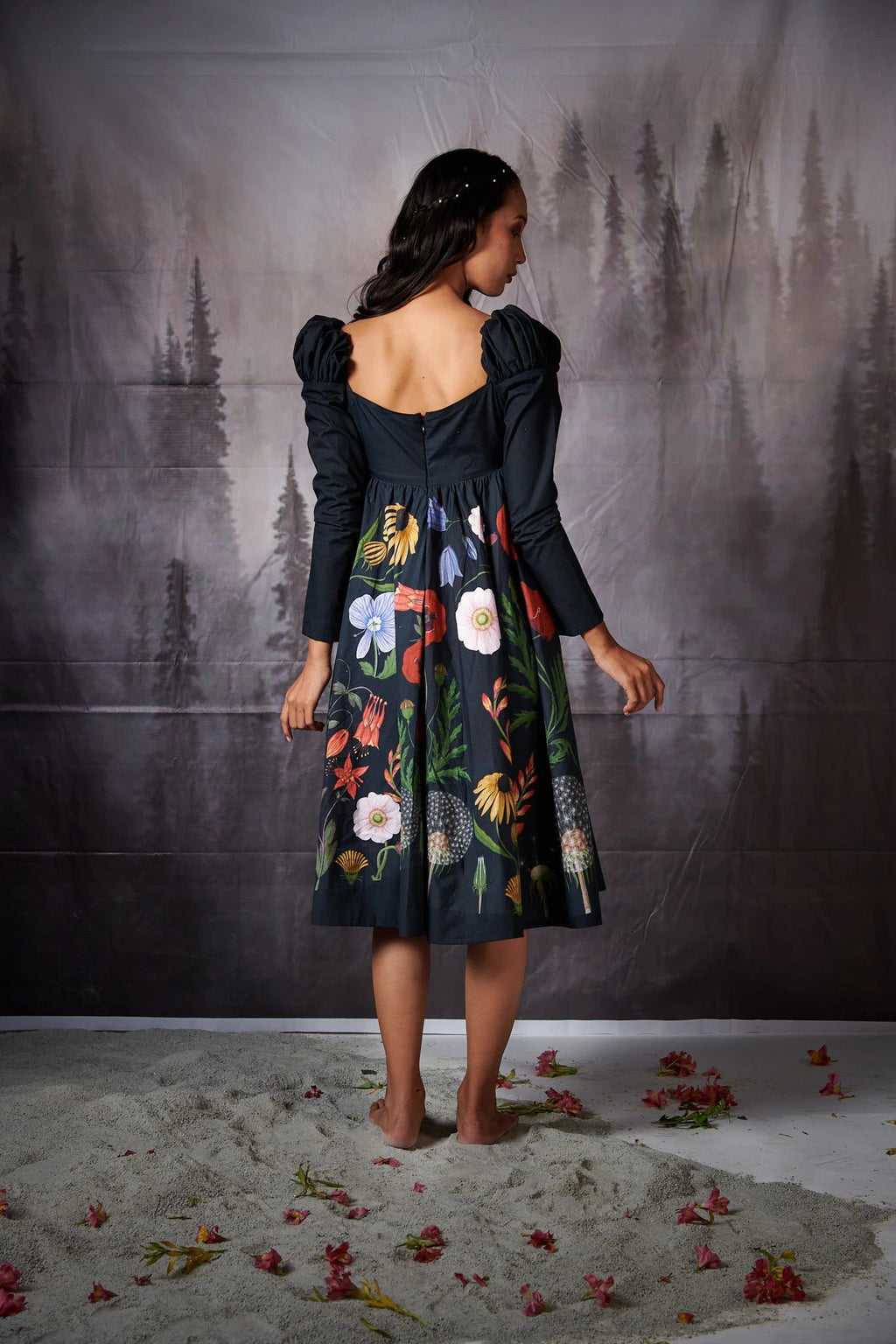 Black Grandma Full Sleeves Dress