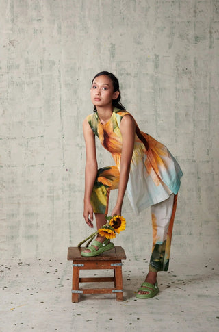 Sunflower Shirring Co-ord Set