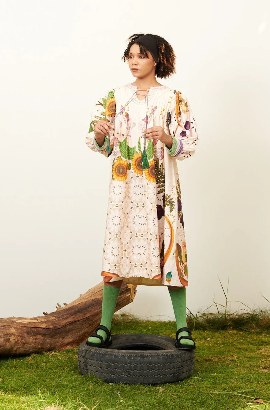 Grandma Tittle Dress With Cords
