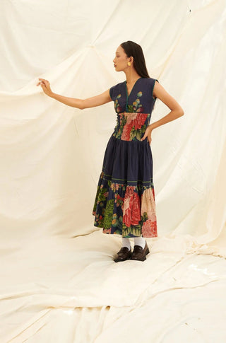 Poppy Bloom Shirring Dress