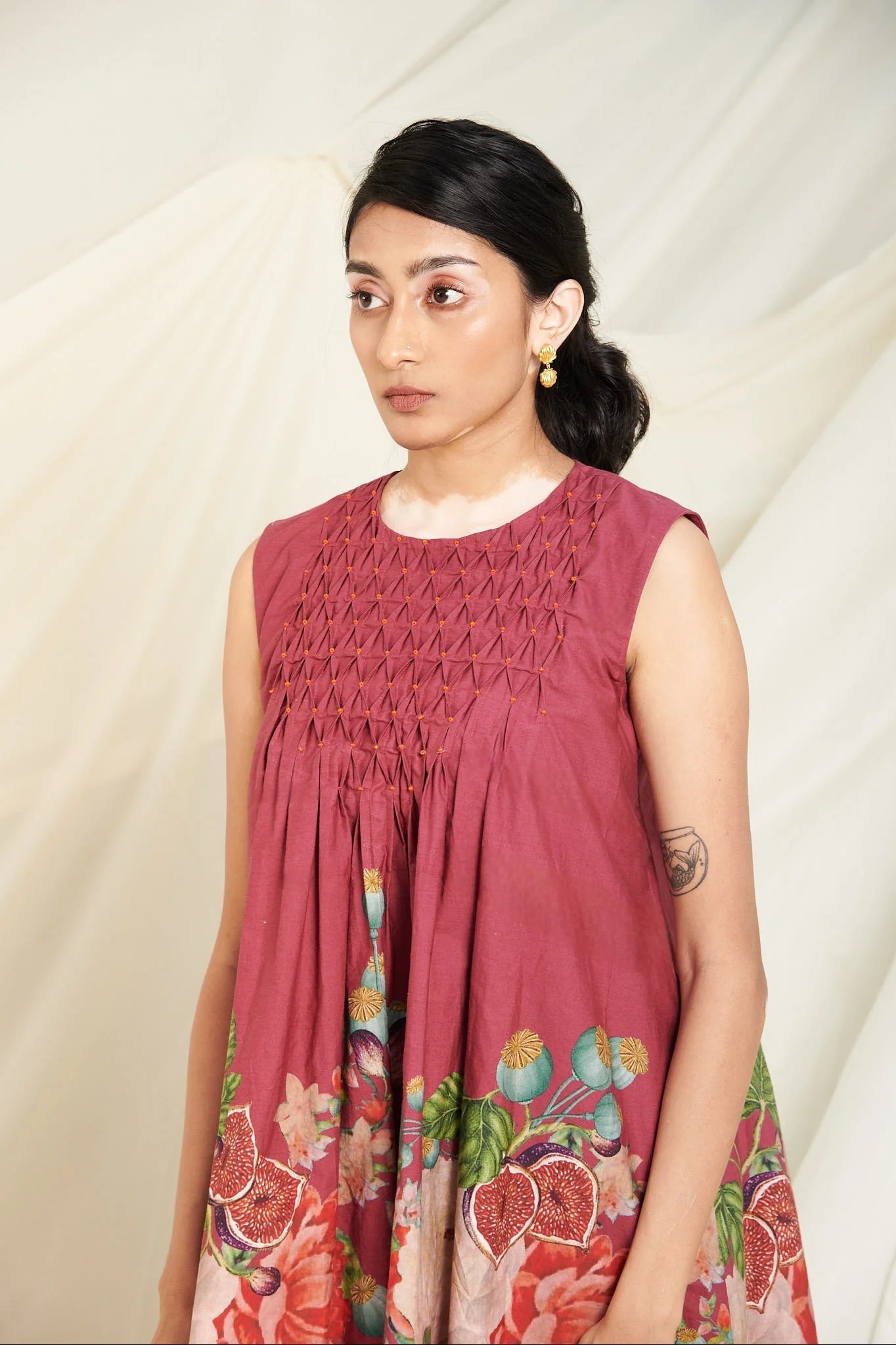 Poppy Bloom Smocking Sleeveless Co-ord Set